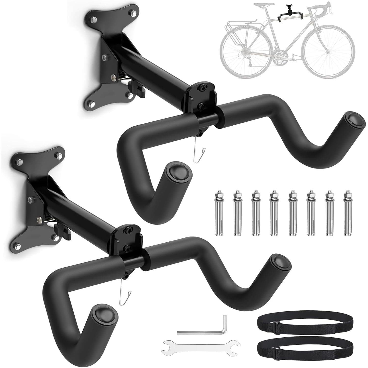 NEWKIBOU Soporte para Bicicletas de Pared (2 Unidades)