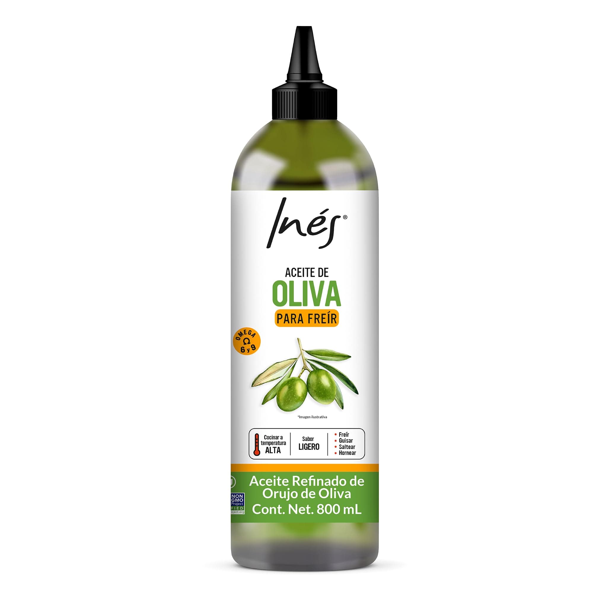 Aceite de Oliva para Fre?r In?s ? 800 Ml, Envase Squeeze Antiderrames