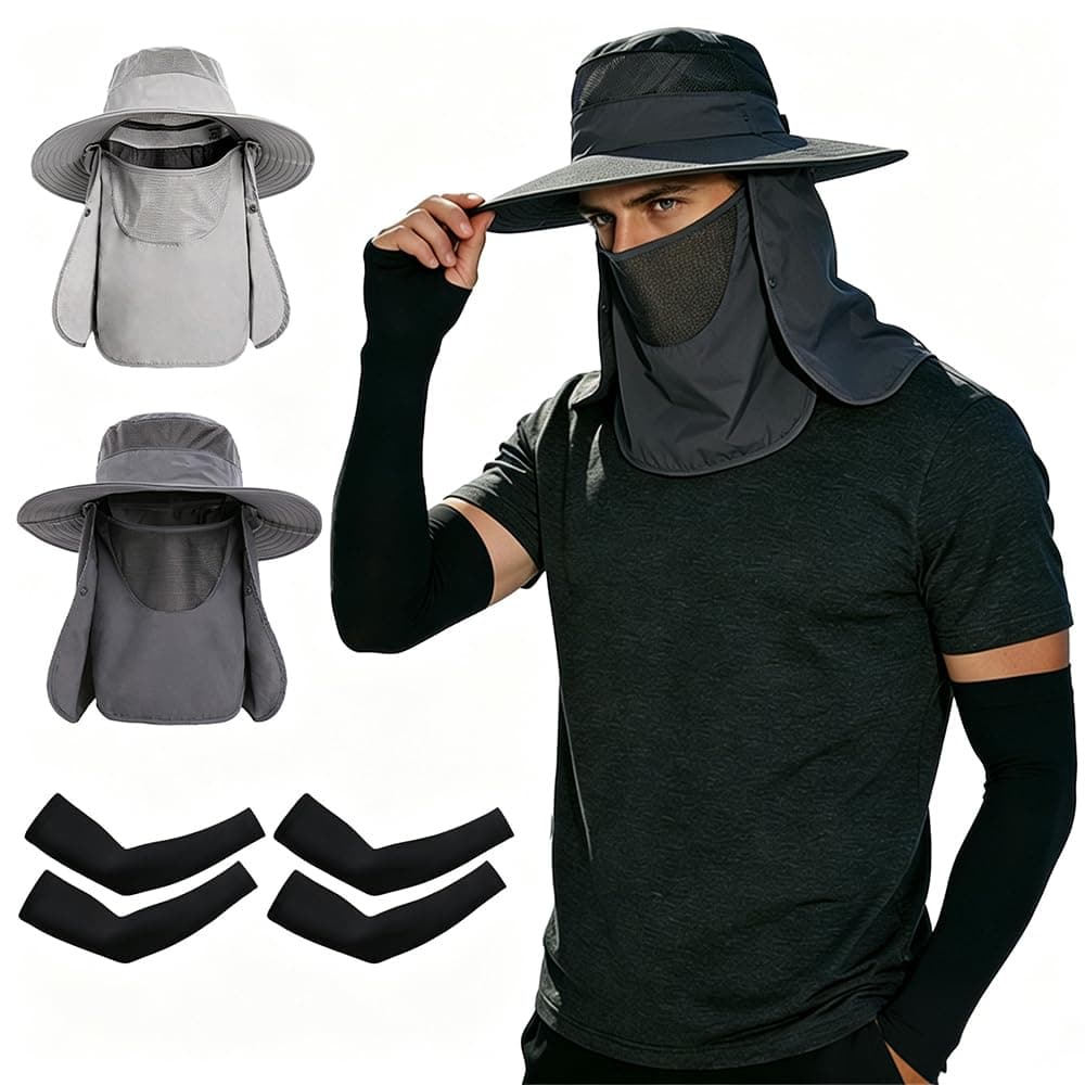 EDEOCR Kit de 4 Sombrero de Pesca Hombre