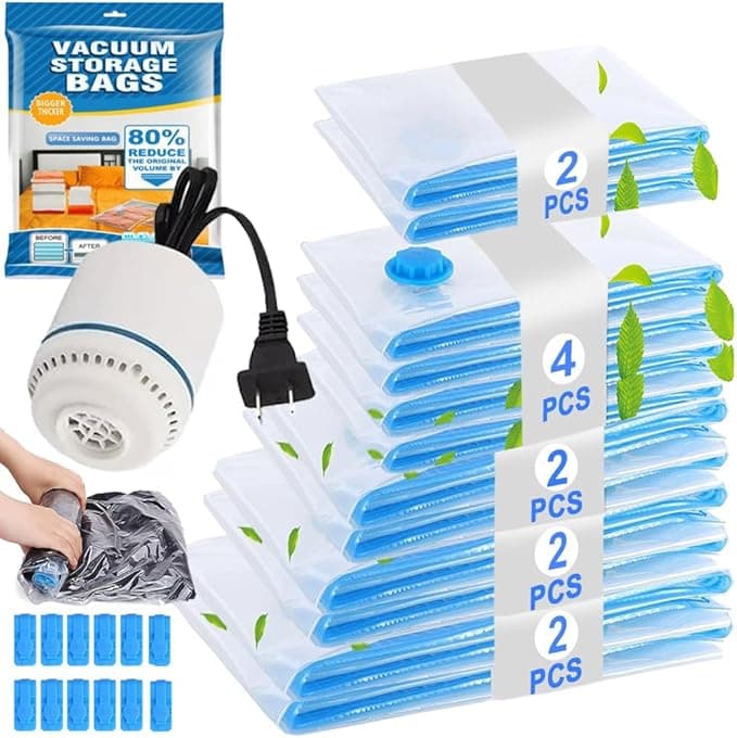 12 Piezas Bolsas de Almacenamiento al Vacío