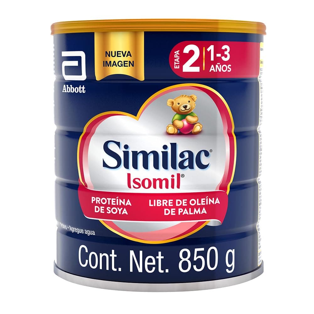 Similac Isomil Etapa 2 850gr, Fórmula Infantil no Láctea a Base de Proteína de Soya