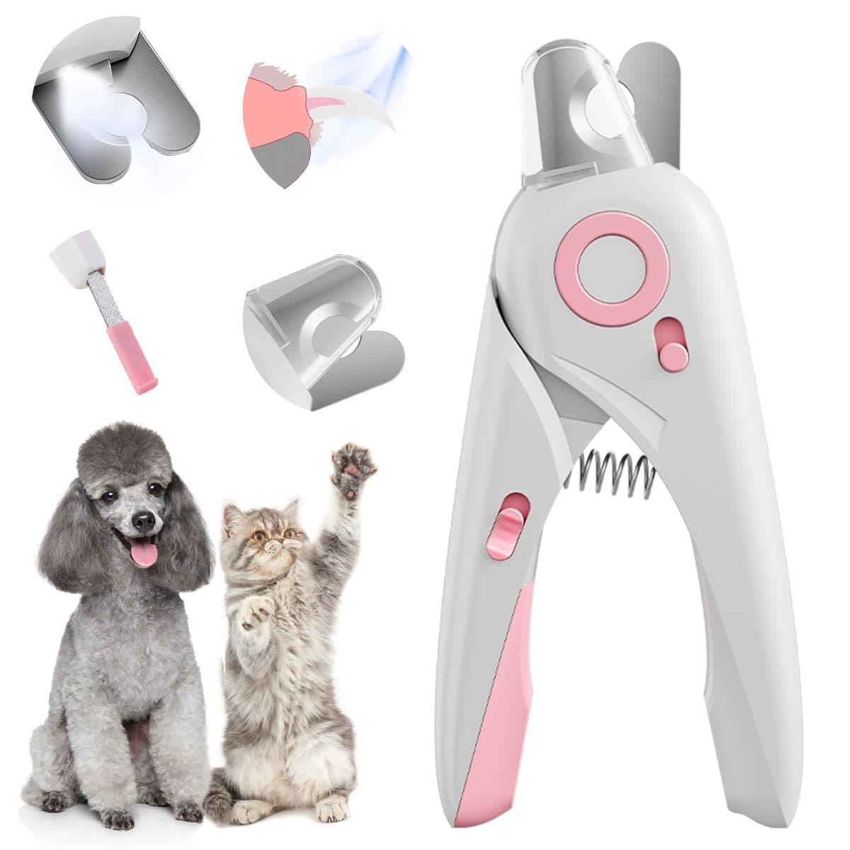 MXHIGO 2 en 1 Cortauñas para Perros y Gatos