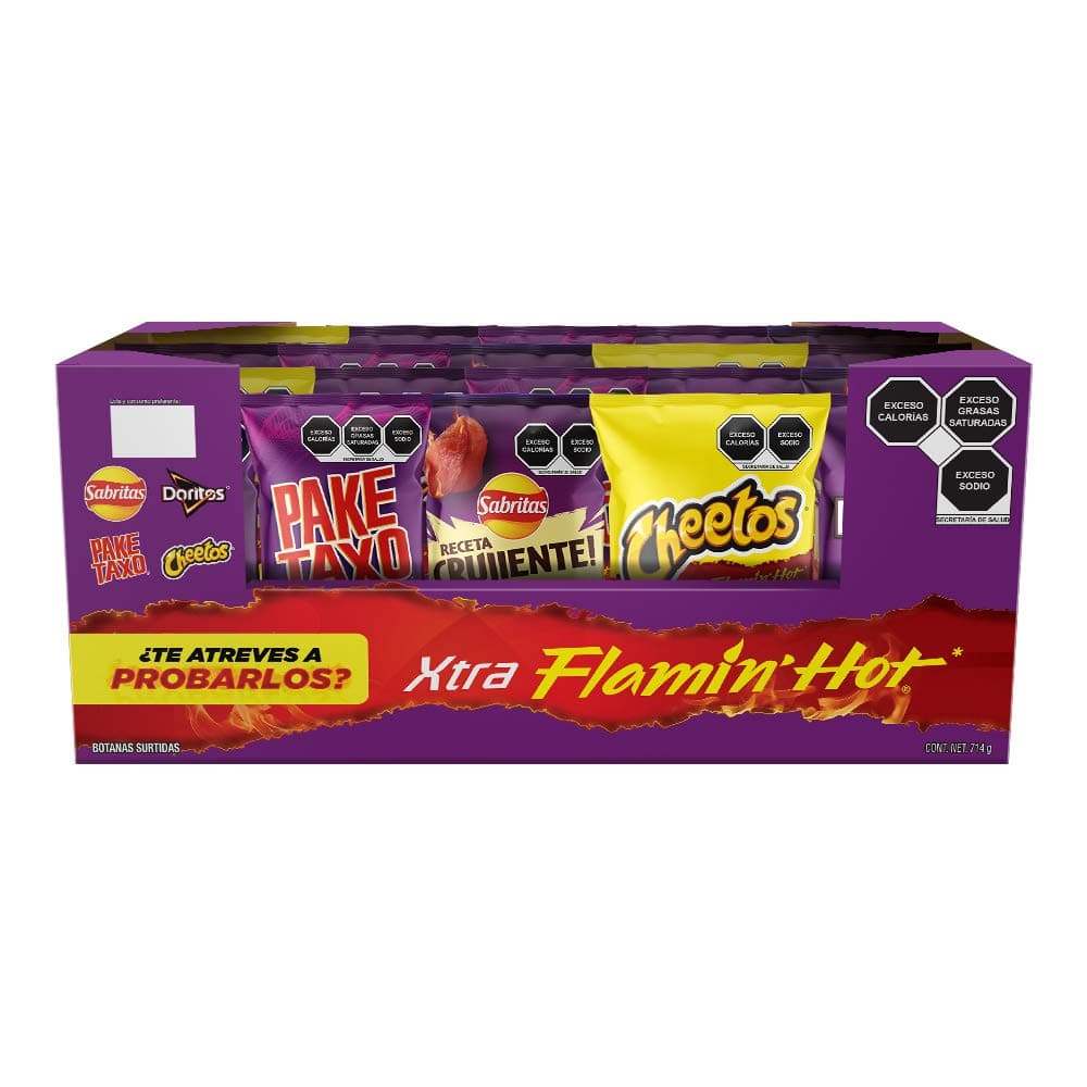 Sabritas Surtidas Sabor Xtra Flamin' Hot Botana 708 g