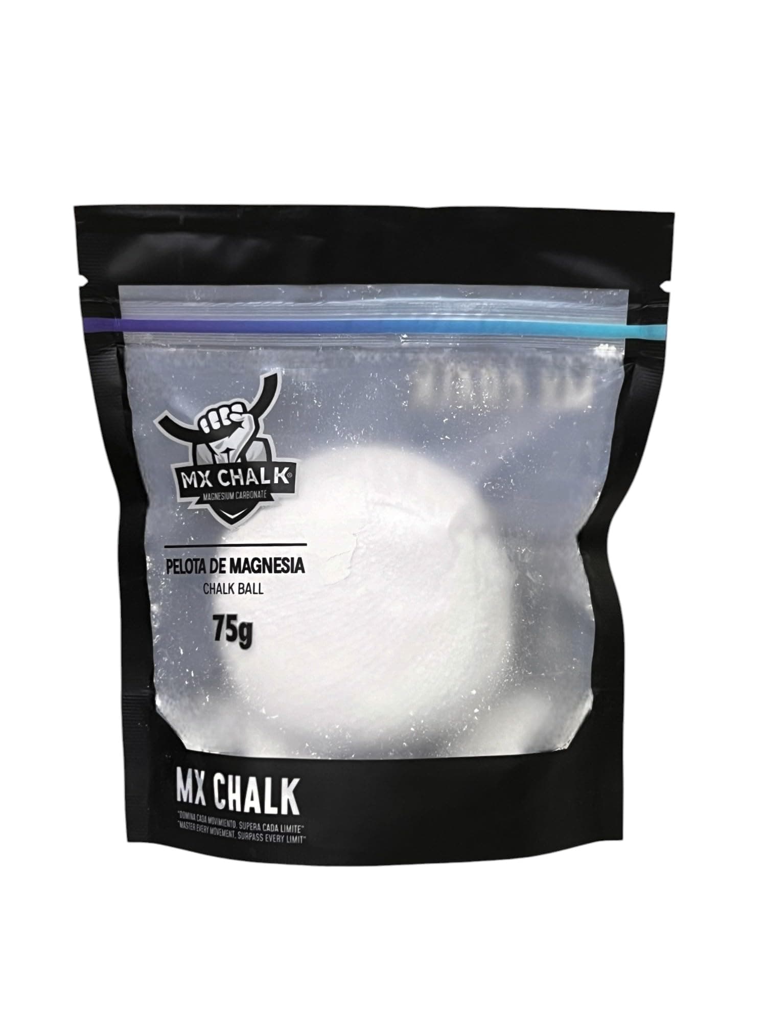 Mx Chalk, Chalk Ball, Bola con 75gr de Magnesia, Crossfit, Halterofilia, Escalada, Gimnasia, Blanco