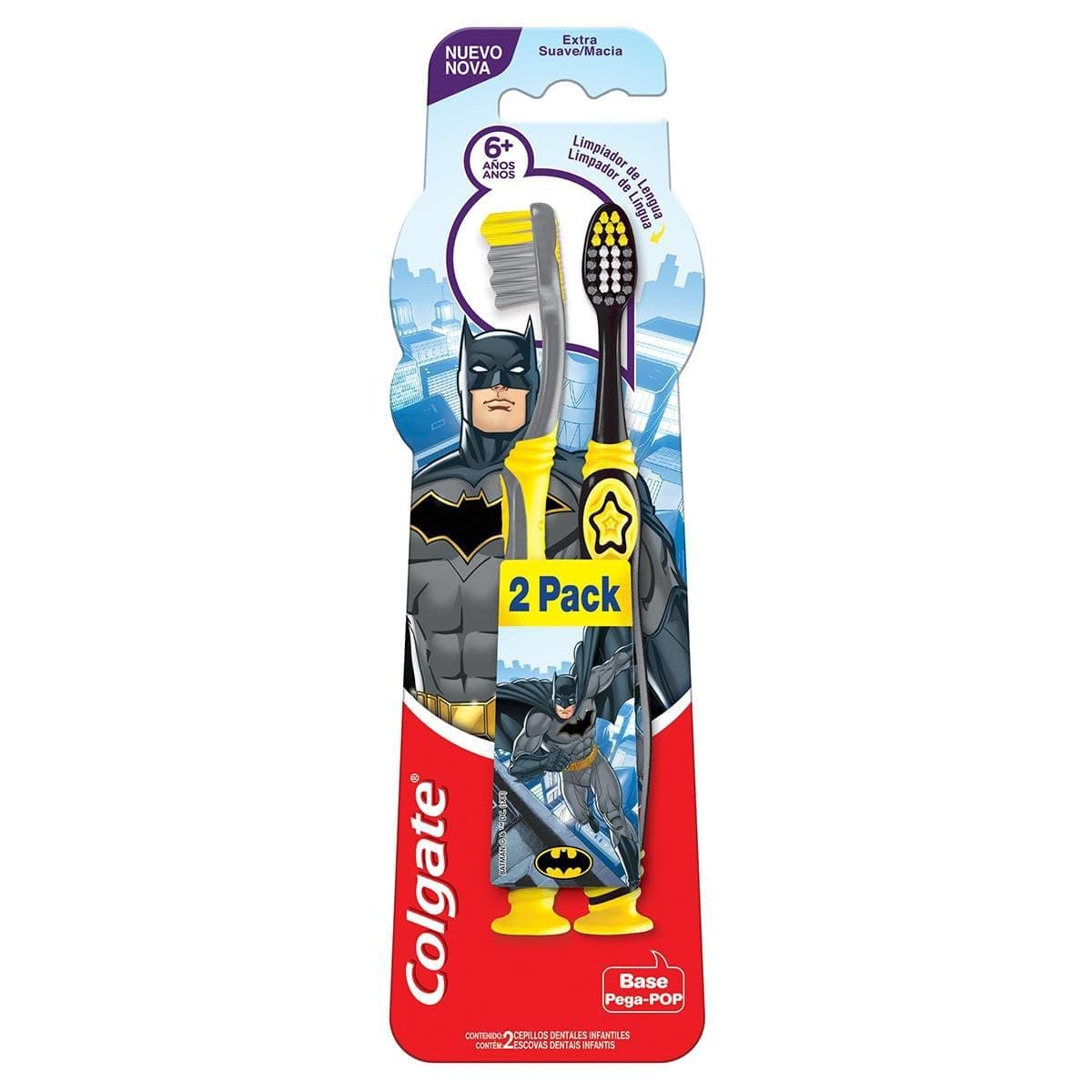 Colgate Cepillo Dental Infantil Justice League Cerdas Multinivel 2 pzas