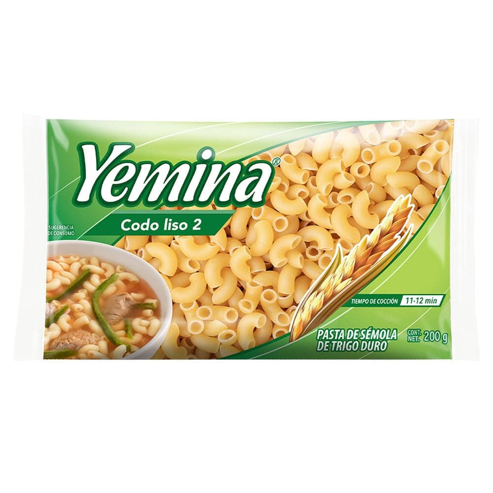Yemina Sopa de Codo Liso No. 2 200 g