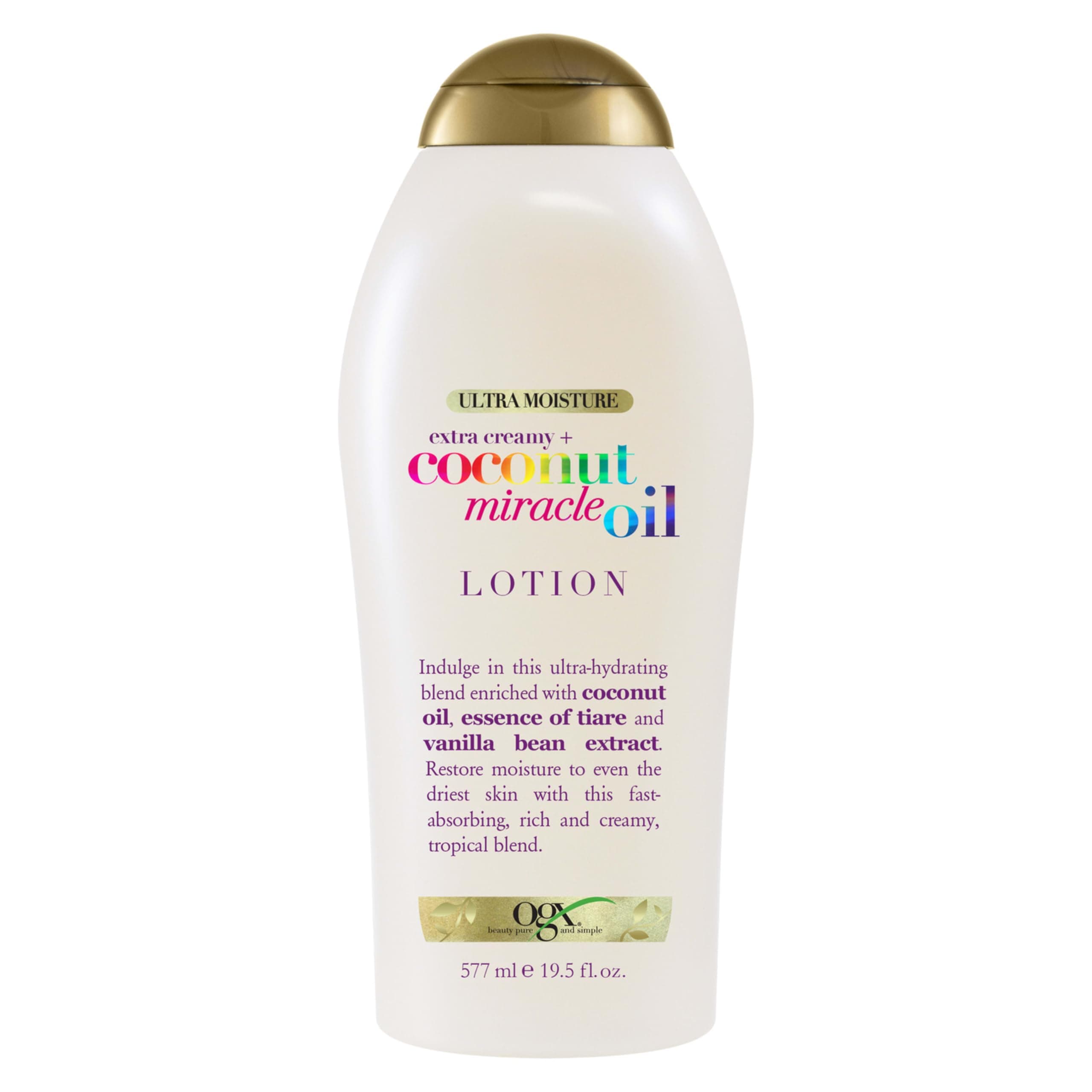 OGX, Crema Corporal Humectante de Aceite de Coco, 577 ml