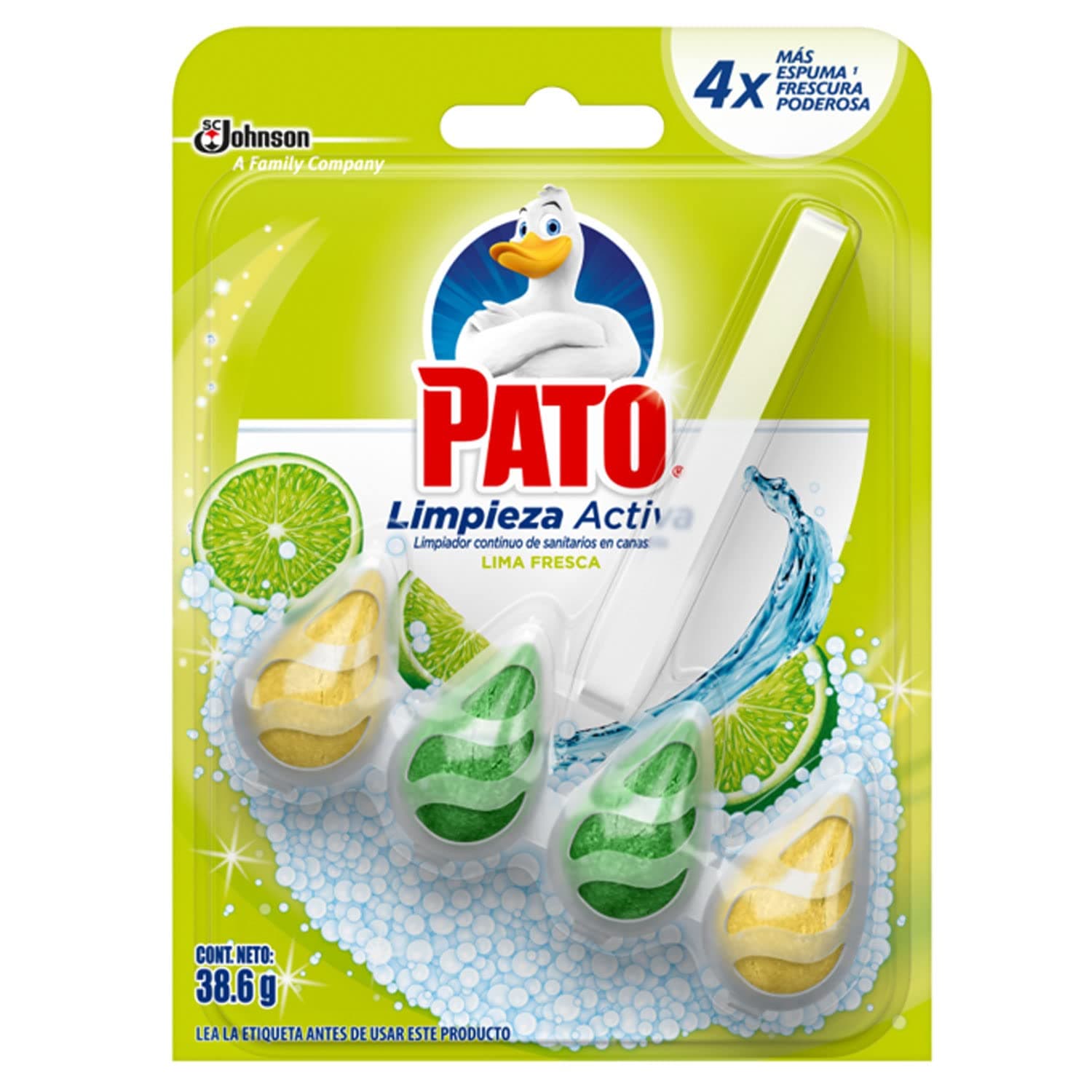 Pato Pastillas para Baño y Inodoro em Canastilla Lima Fresca, 38.6g
