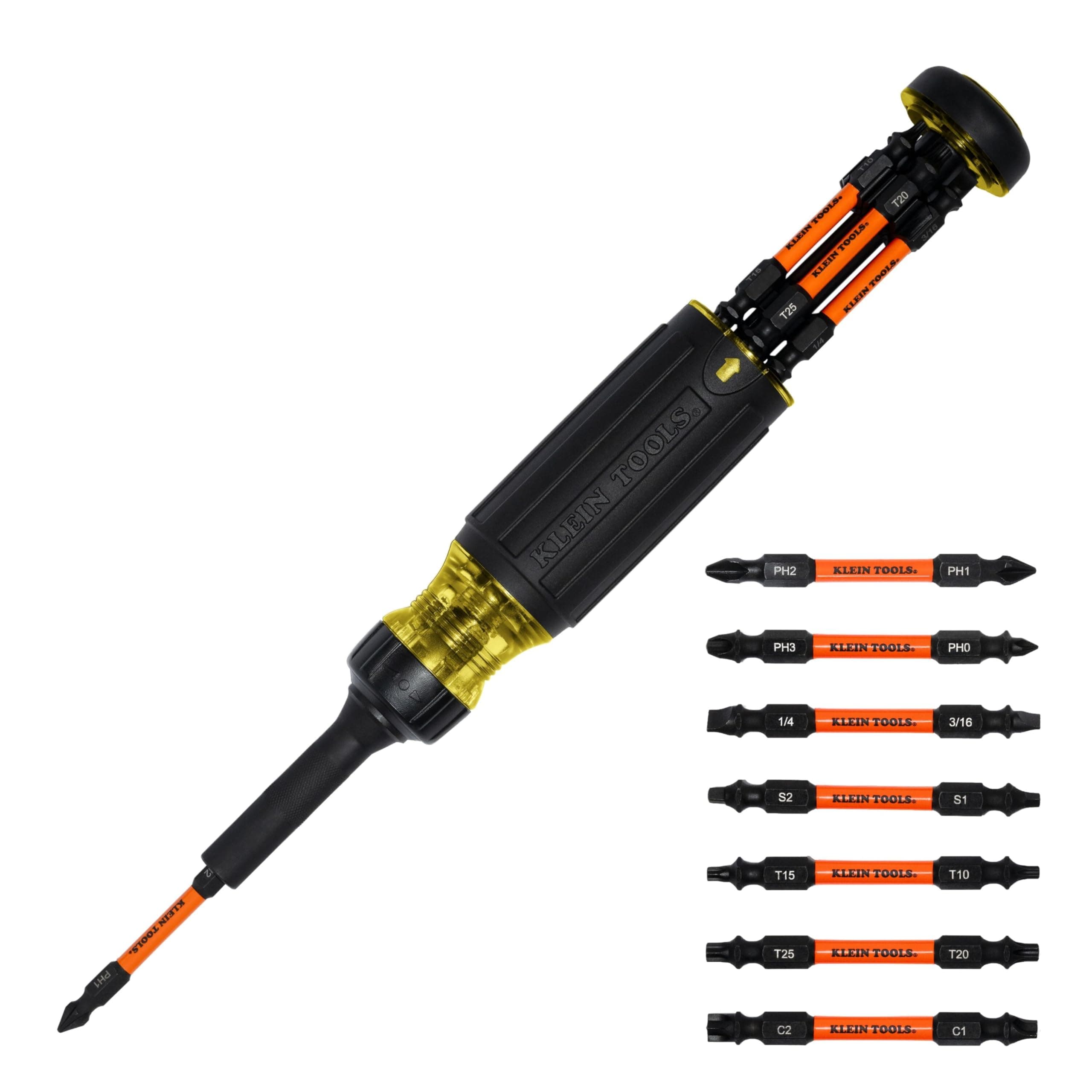 Klein Tools 32315HD Destornillador de matraca de múltiples puntas 15 en 1