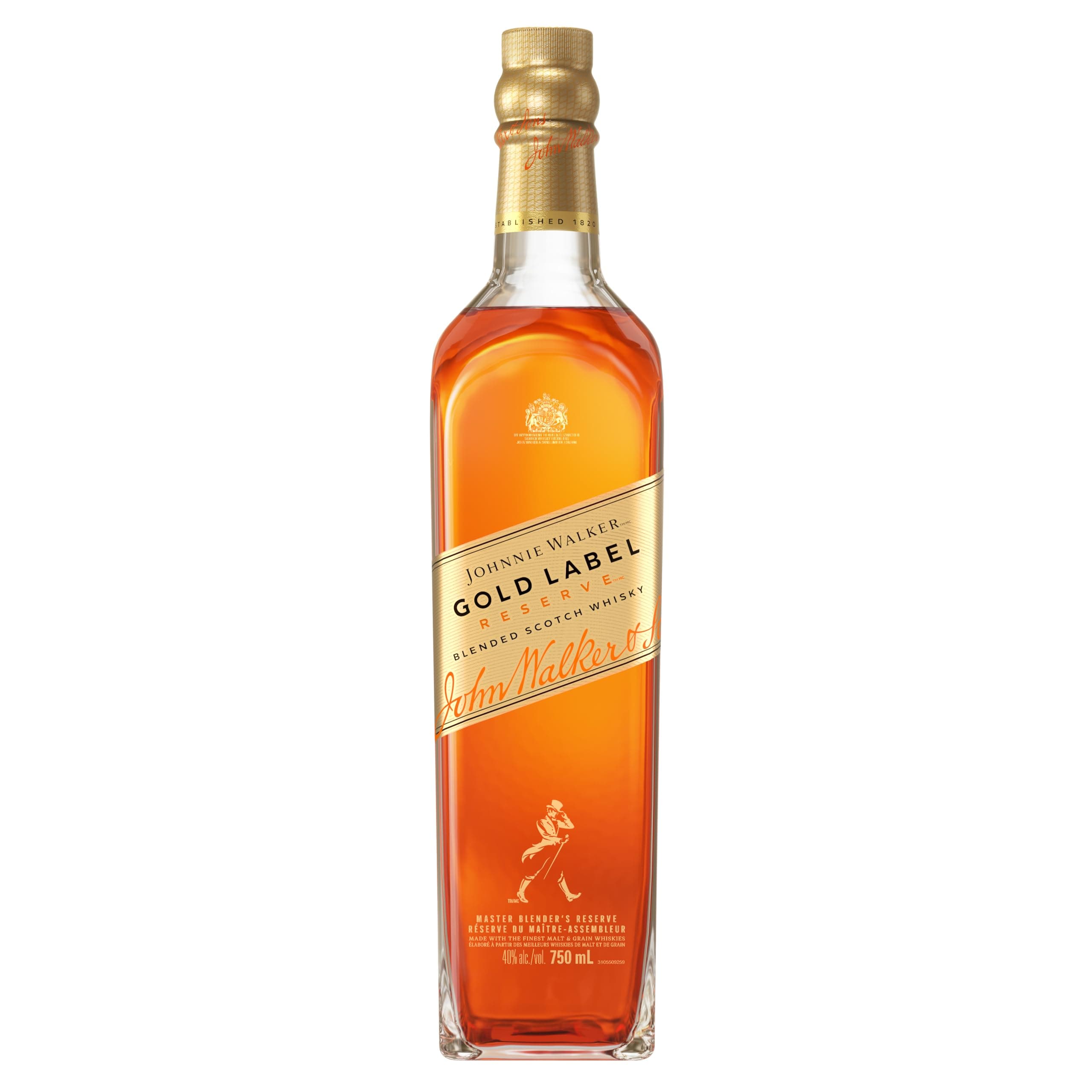 Johnnie Walker, Gold Label Reserve 750 ml, Whisky Blended Scotch, Edad 18 Años, Cremoso y Amielado