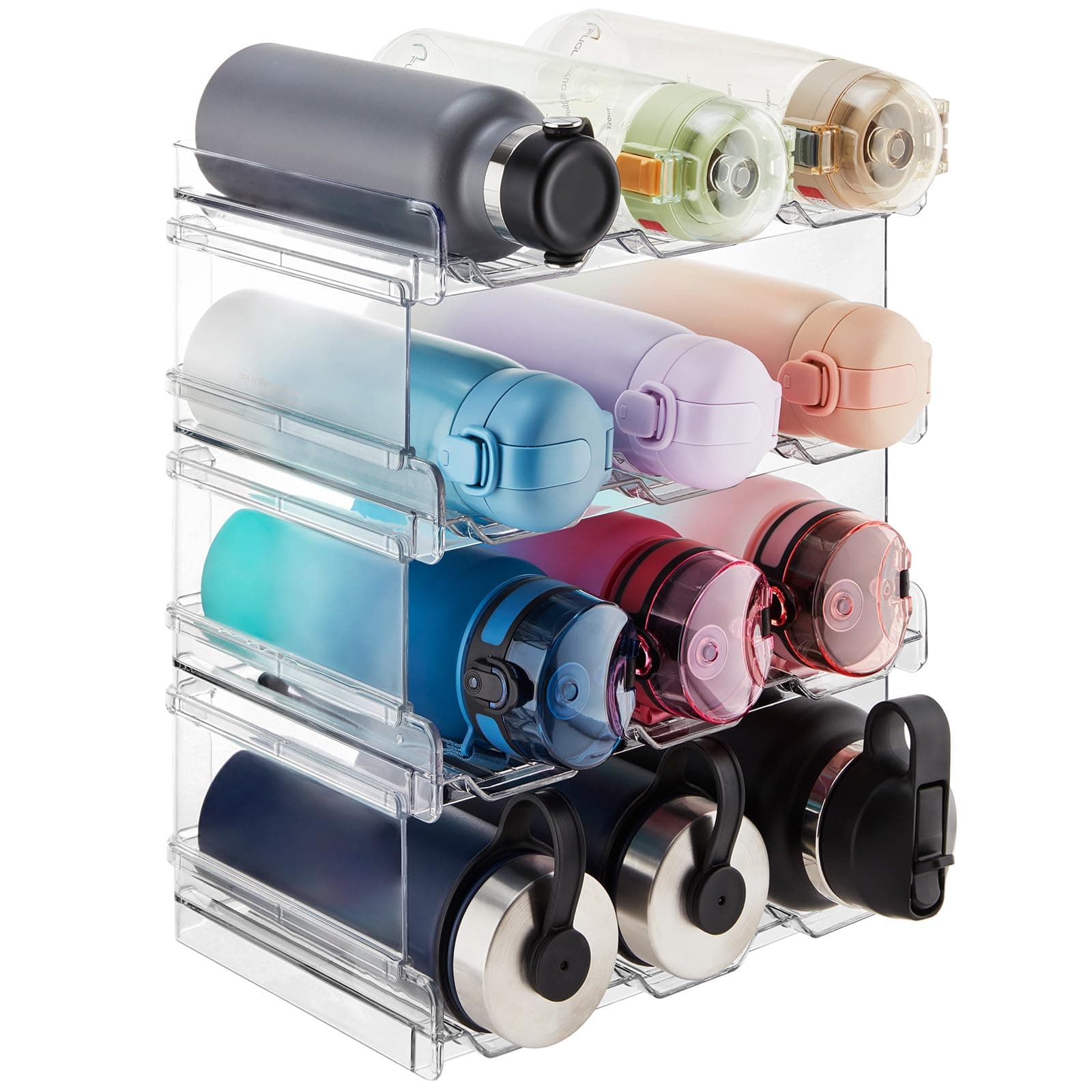Lifewit Organizador Apilable de Termos, 4 Niveles Capacidad 12 Botellas