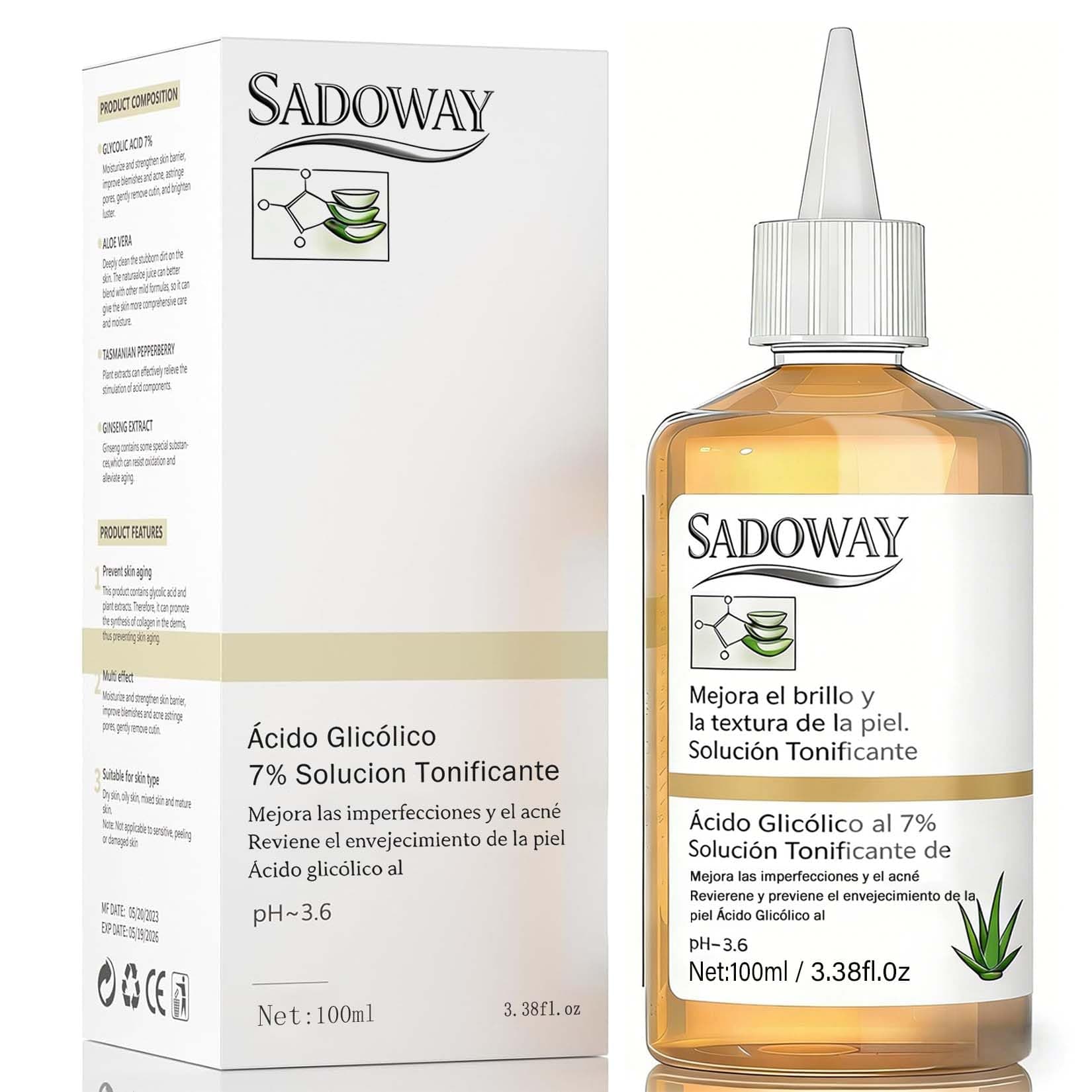 Ácido Glicólico 7% Toning Solución: 100ml Exfolia Rejuvenecimiento Tonificante Para Manchas Y Acné