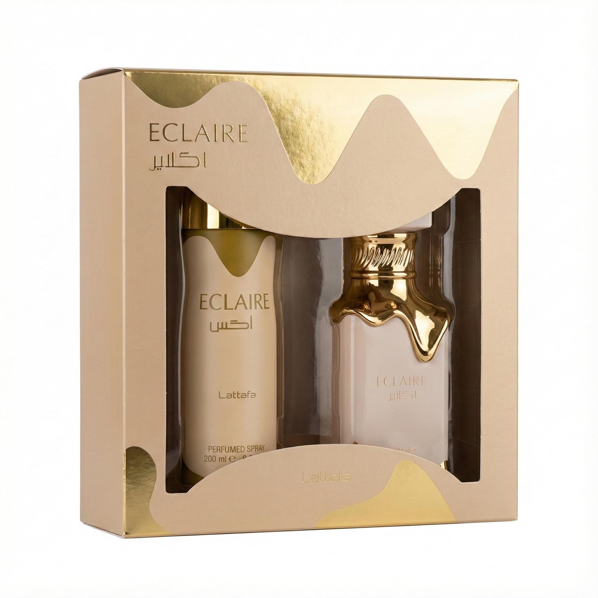 SET LATTAFA ECLAIRE 2PZS 100ML EDP SPRAY/DESODORANTE 200ML SPRAY