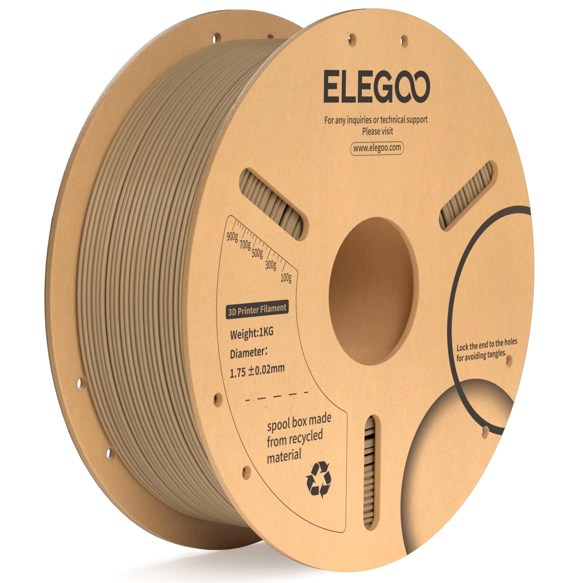 ELEGOO Filamento PLA+ 1.75 1KG Madera