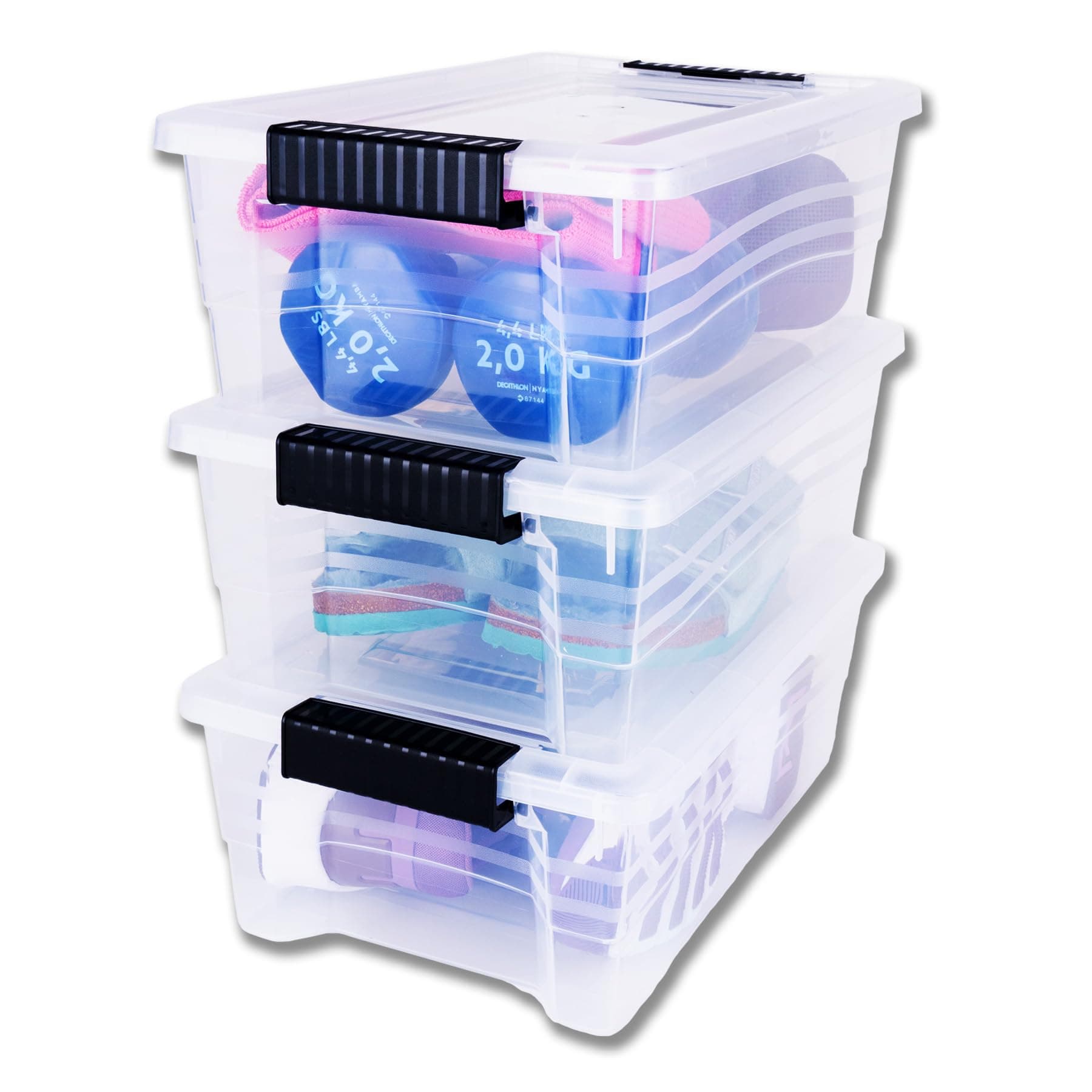 JOY Caja de Almacenamiento de Plástico Paquete de 3