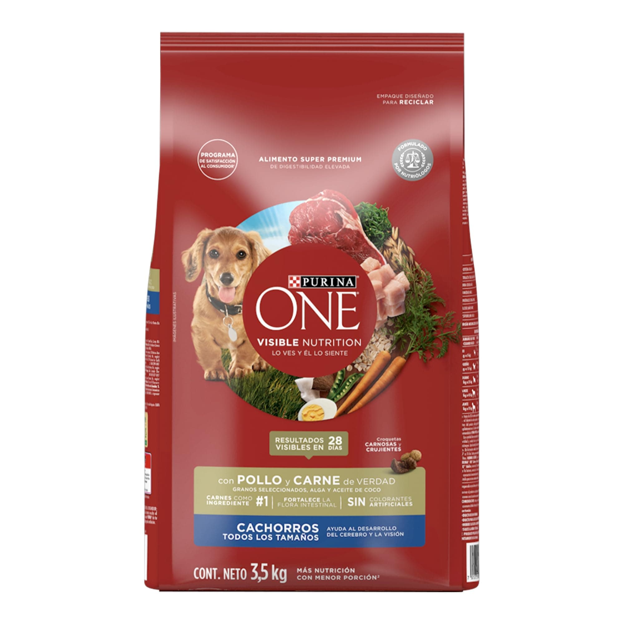 Purina One Cachorro Todos los Tamaños Sabor Carne 3.5Kg