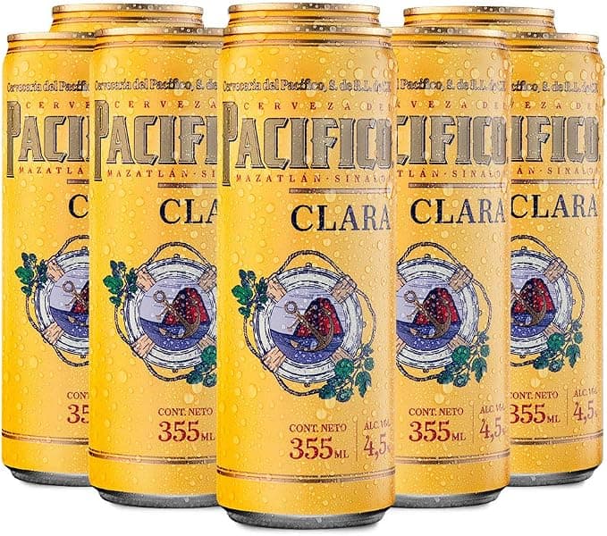 Cerveza Pacífico Clara 24 Latas de 355ml