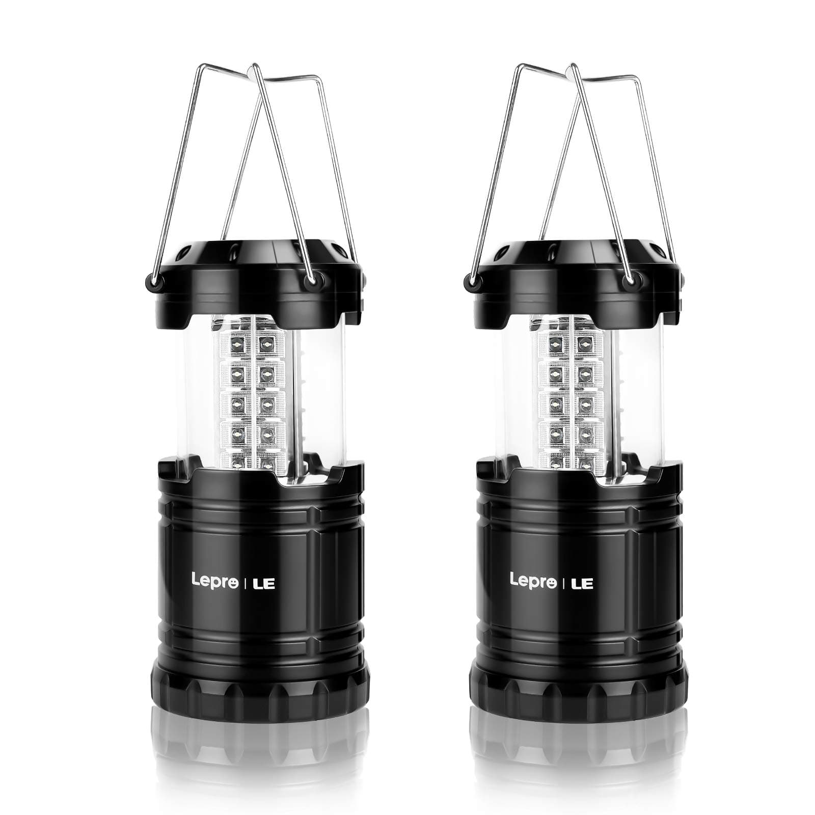 Lepro Pack de 2 Lámparas Camping LED Retráctiles, IPX4