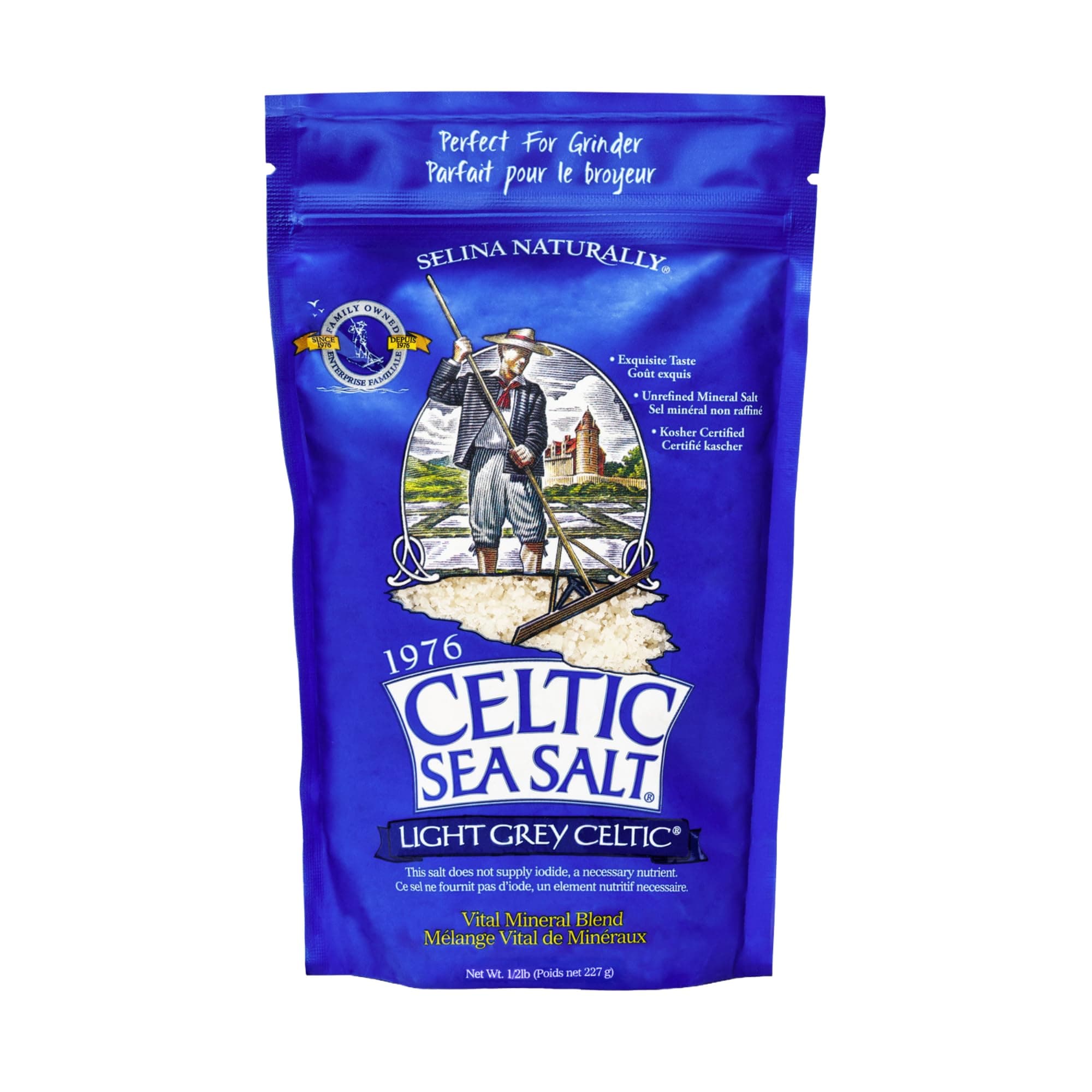 CELTIC SEA SALT Molinillo celta de sal marina gris claro