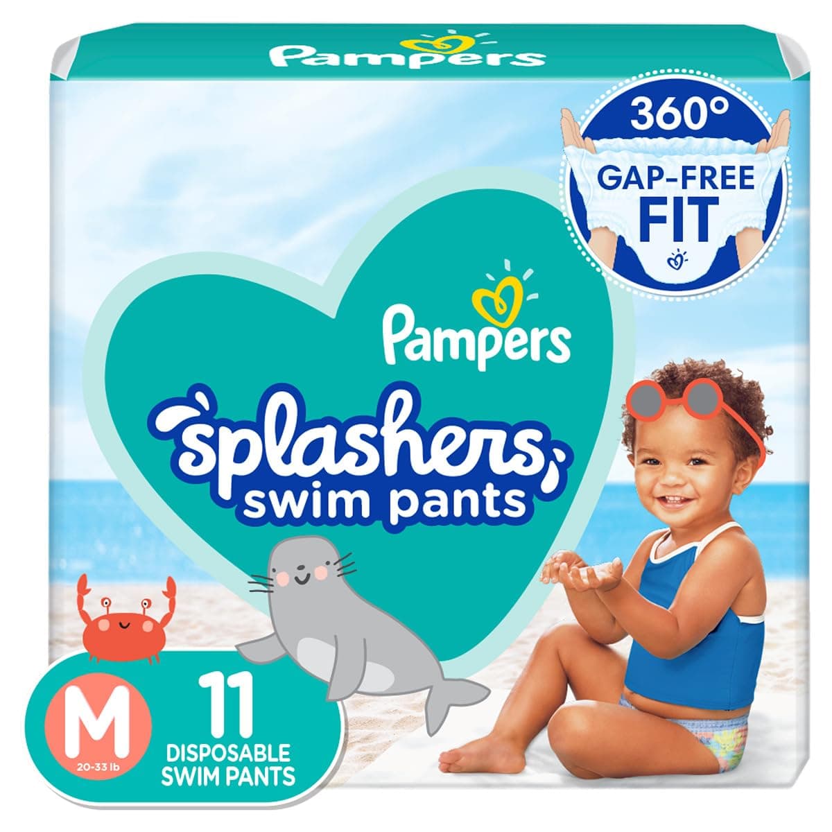 PAMPERS Splashers Pañales de Natación Talla M
