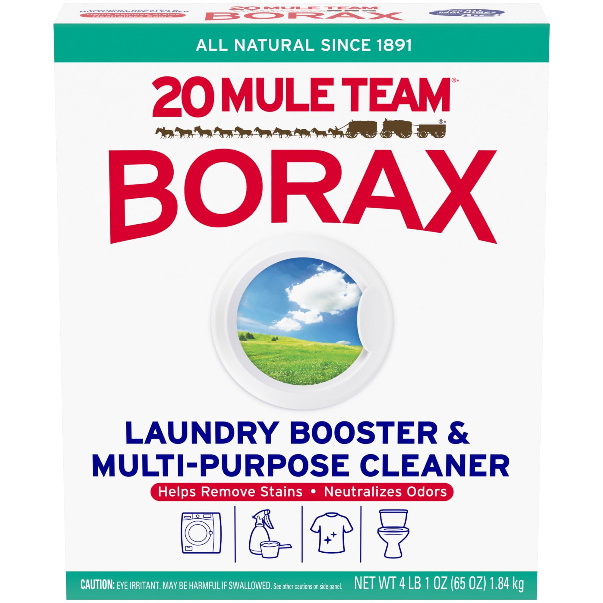 Borax 20 Mule Team Detergente Booster, 76 oz