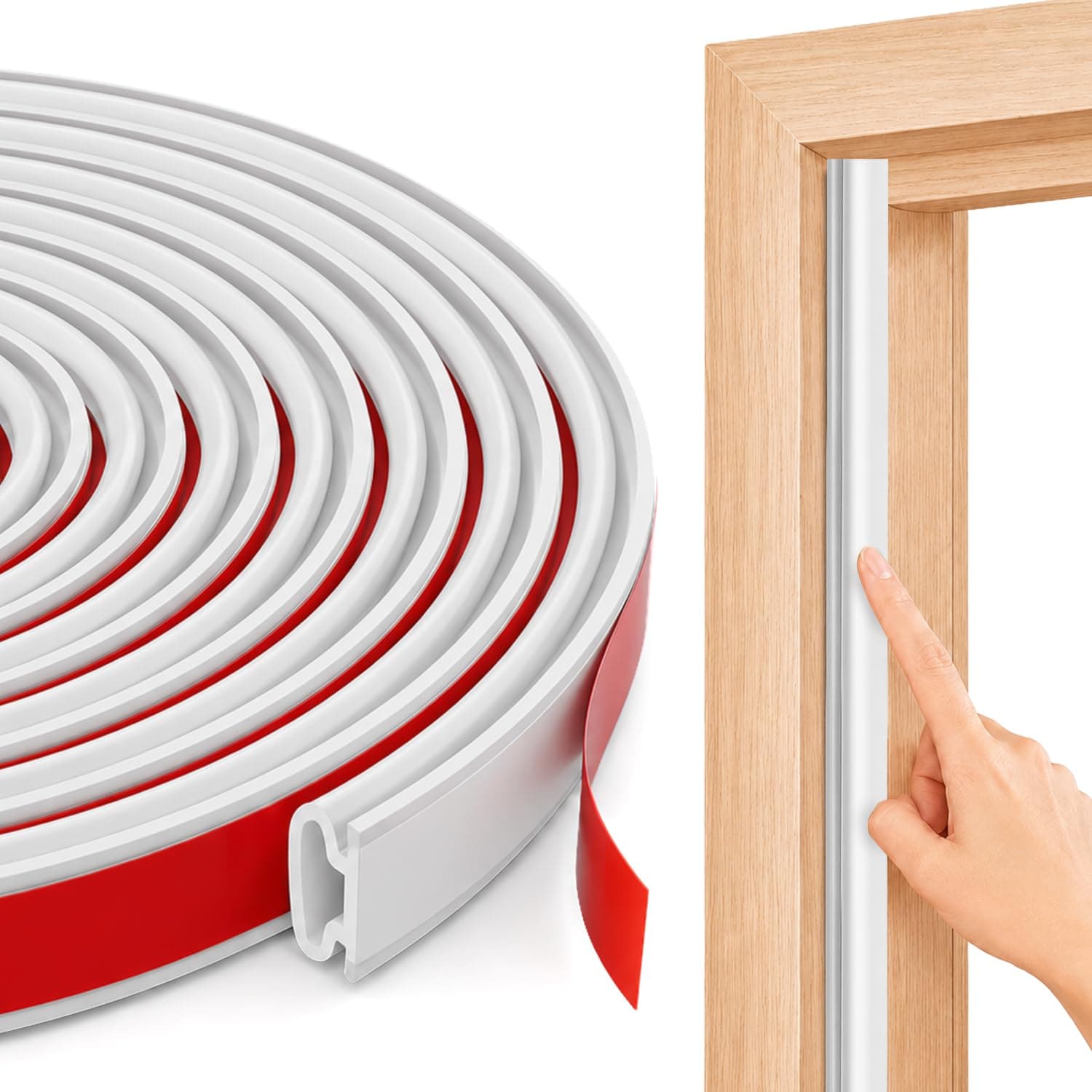 Burlete para Puerta, 15M Tira de Sello para Puerta y Ventanas Autoadhesivo