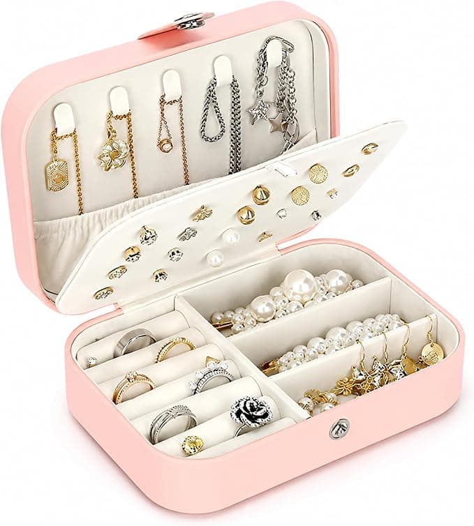 Bluelander Joyero, Alajero Organizador de Joyas para Anillos, Collares, Relojes, Pulseras y Aretes