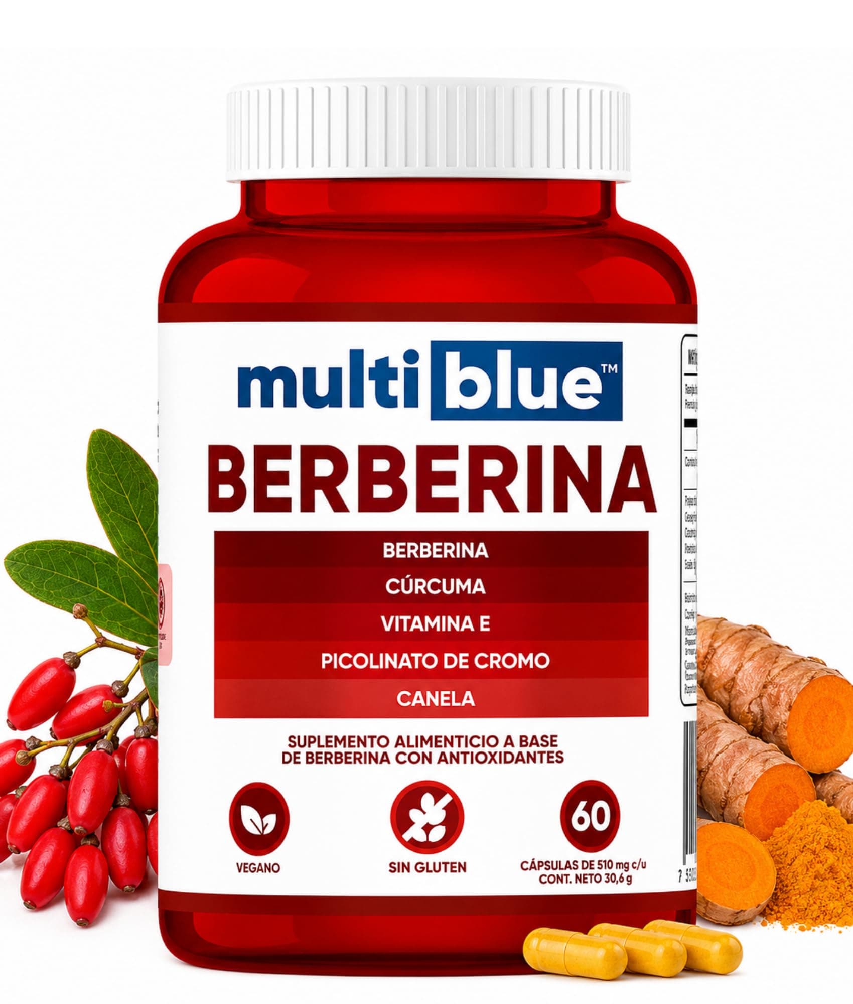 Berberina 60 Cápsulas | Suplemento Alimenticio