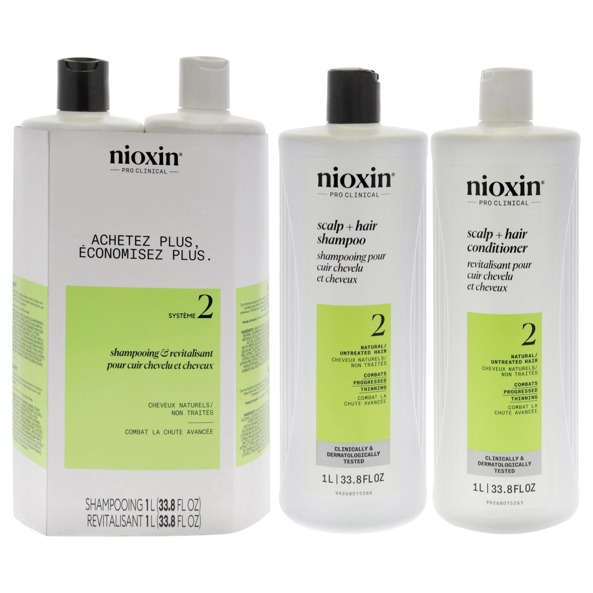 Nioxin Cleanser And Scalp Therapy Conditioner, 33.8 Oz