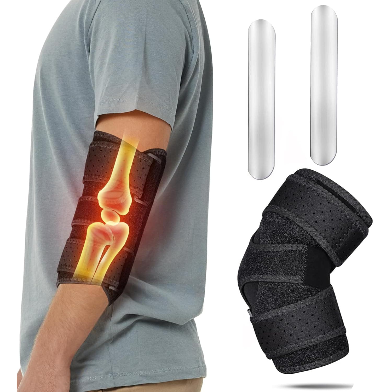 Codera Ajustable para Codo de Tenista y Epicondilitis con 2 Barras