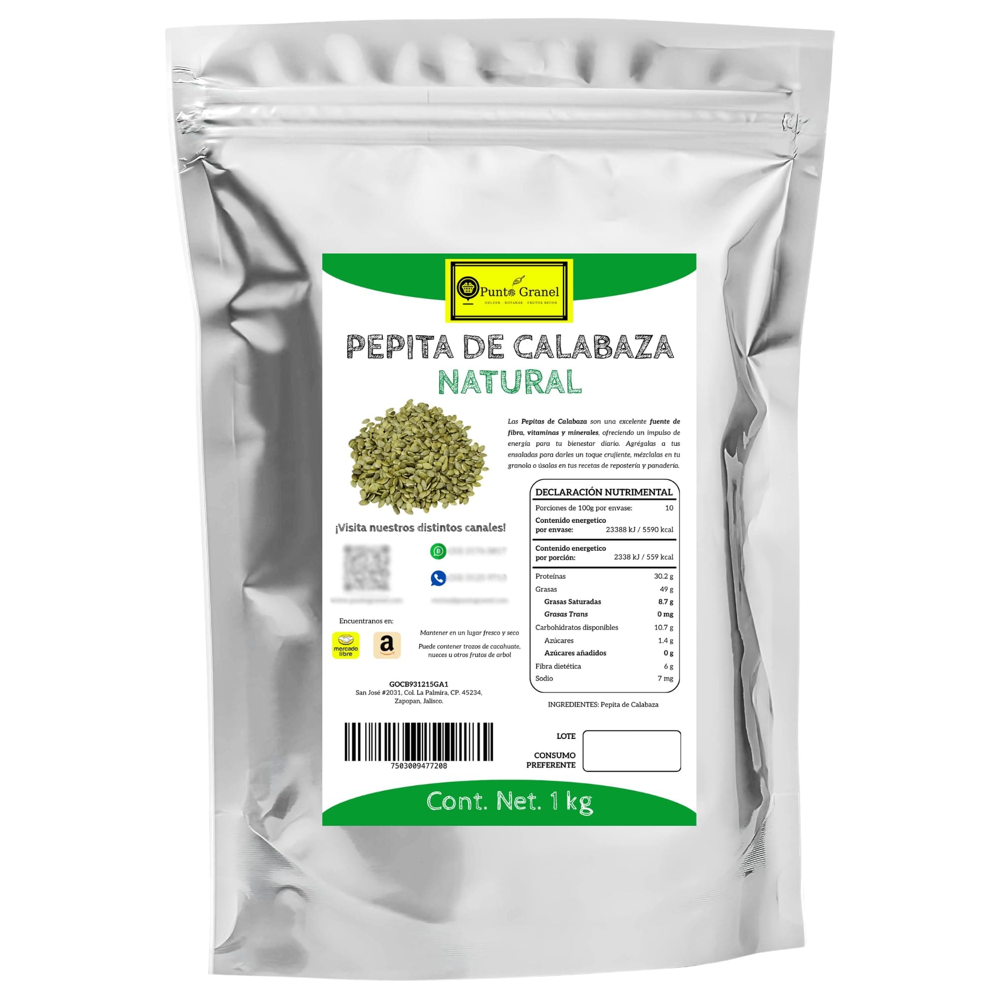 Punto Granel Pepita de Calabaza Cruda Natural 1kg