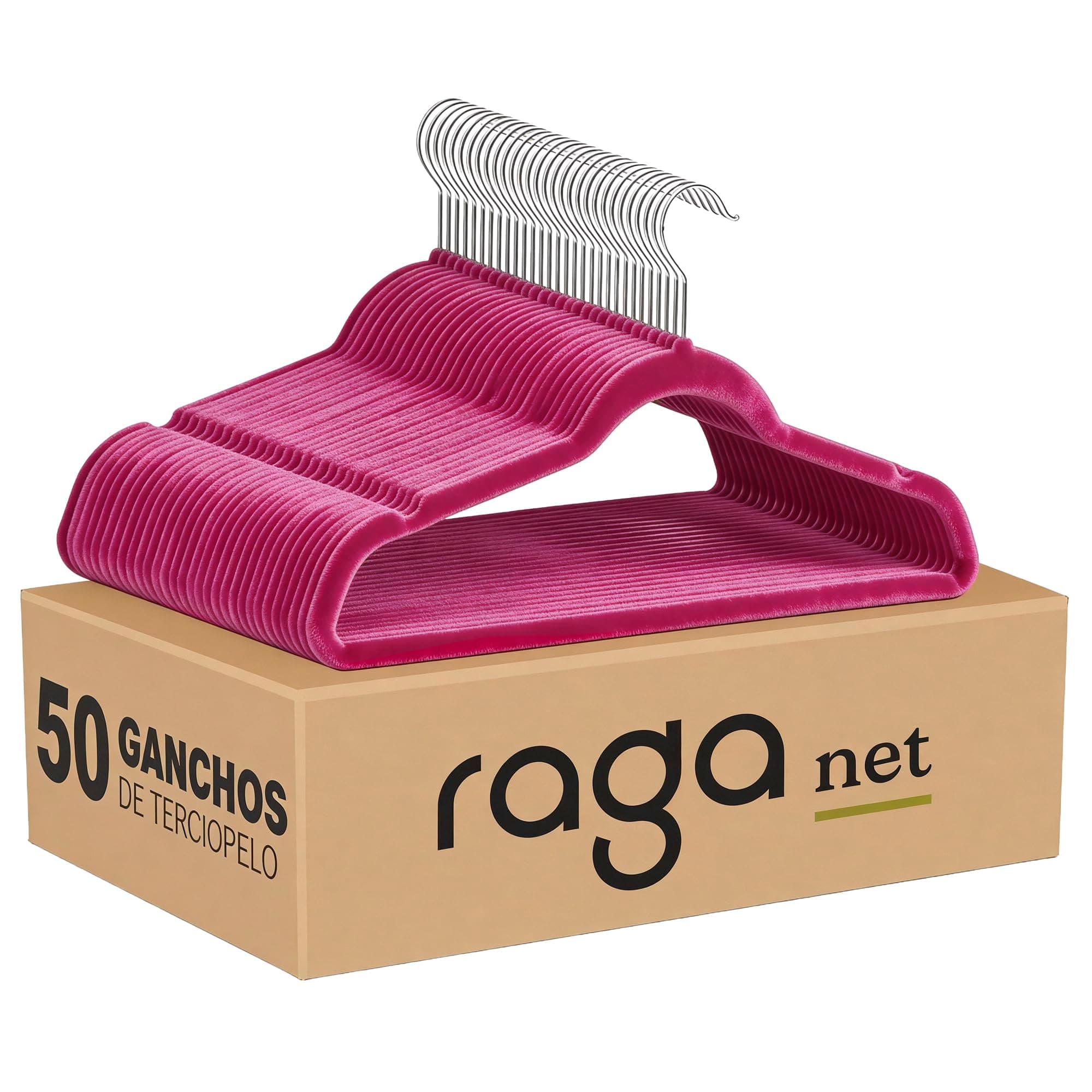 Raganet, Set de 50 Ganchos Metalicos Cubiertos