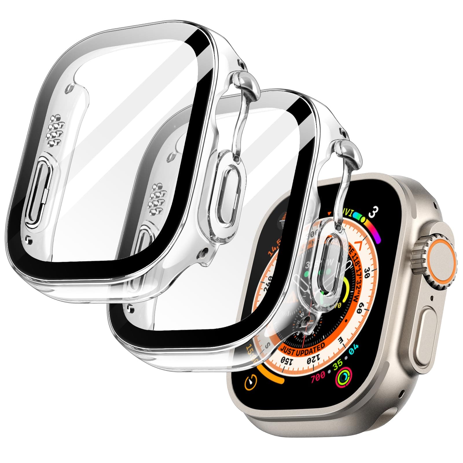 JETech Funda para Apple Watch Ultra 4/3/2/1 49mm, Transparente
