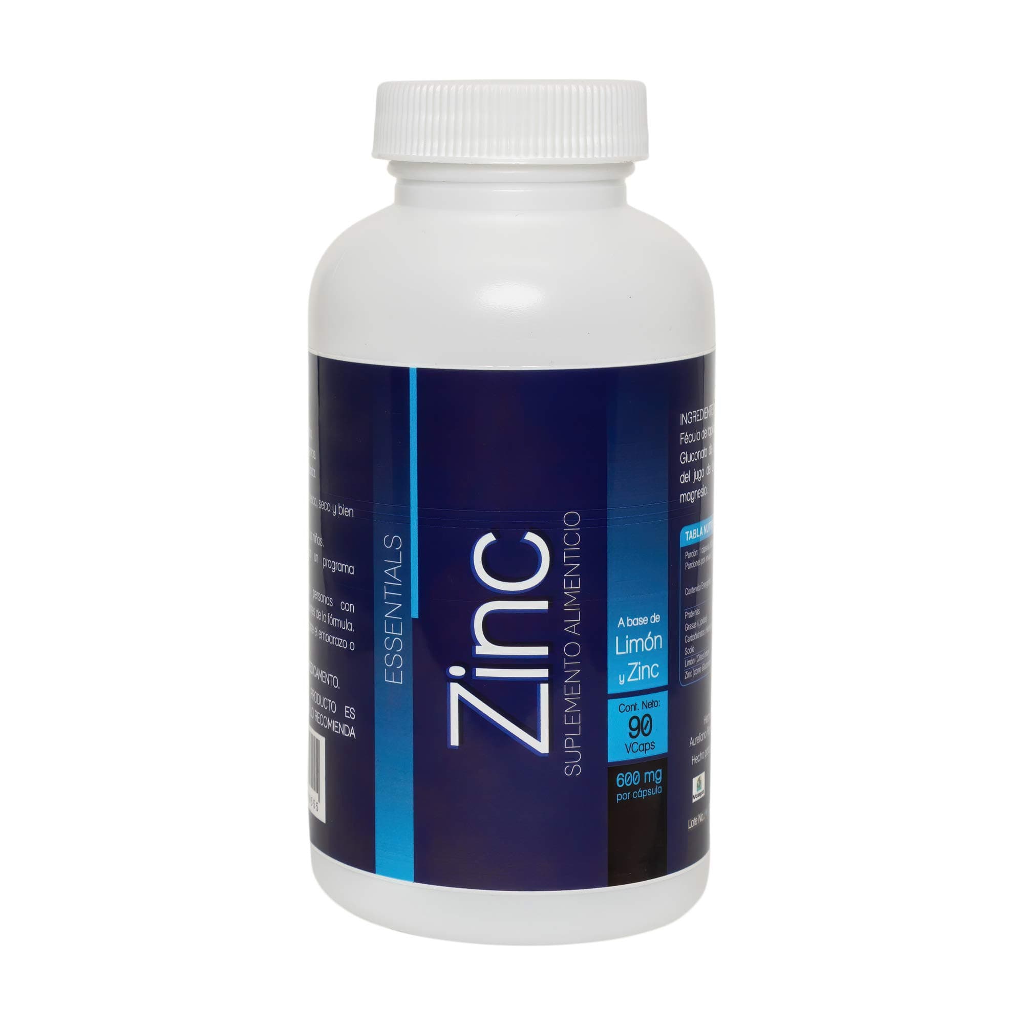 NLS Essentials® | ZINC | 90 Cápsulas Vegetales | Gluconato de Zinc
