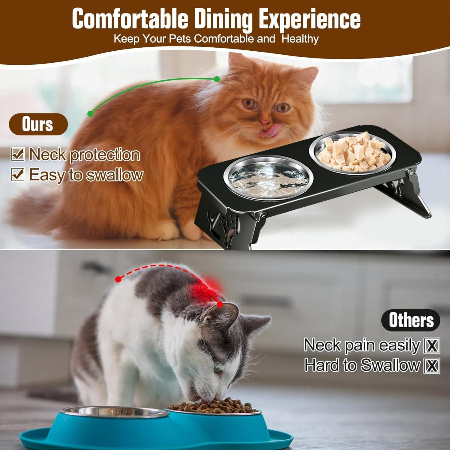 ZGOGOZ Comederos Mascota para Perro y Gato