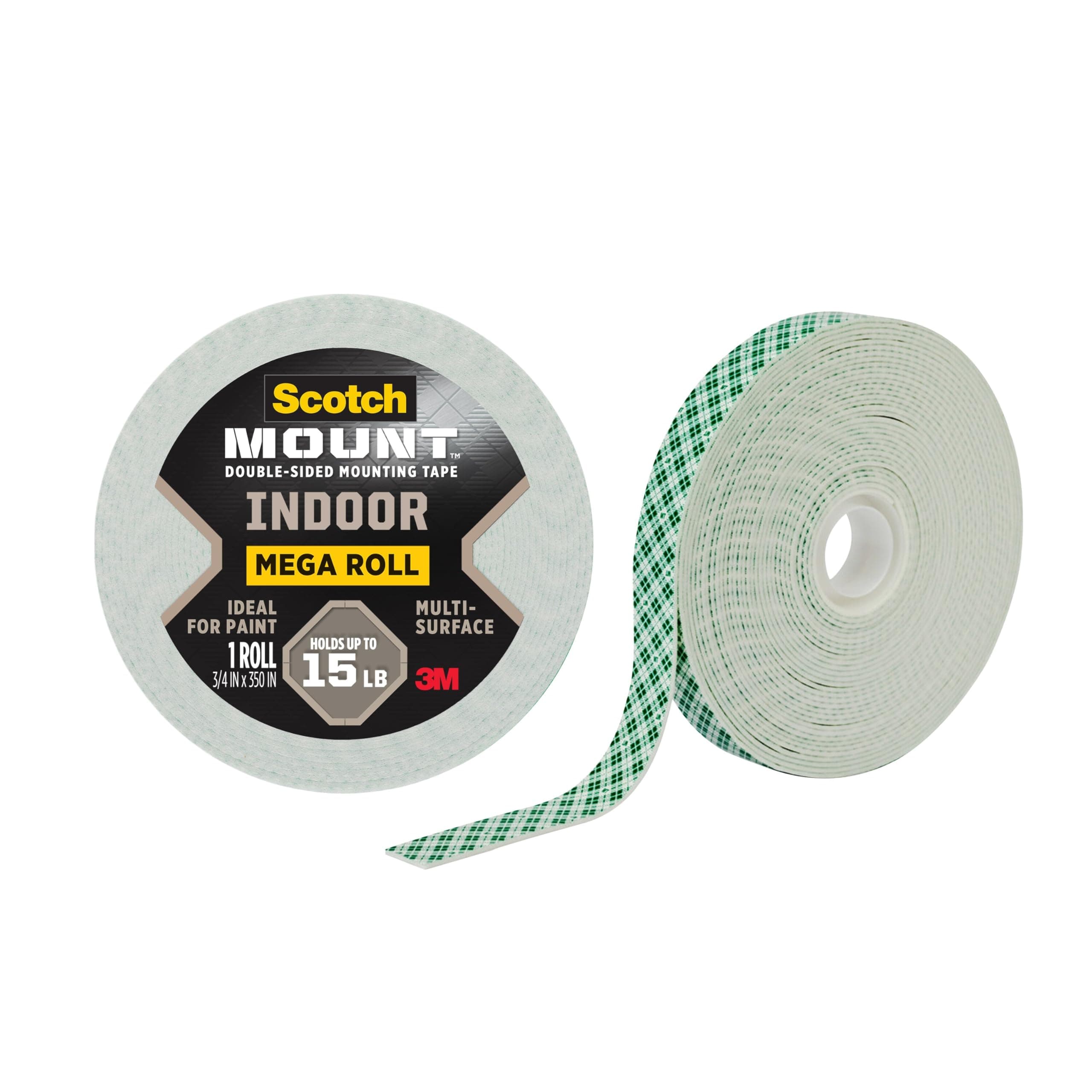 SCOTCH-MOUNT 3M Cinta Doble Cara Permanente Uso Interior Megarollo