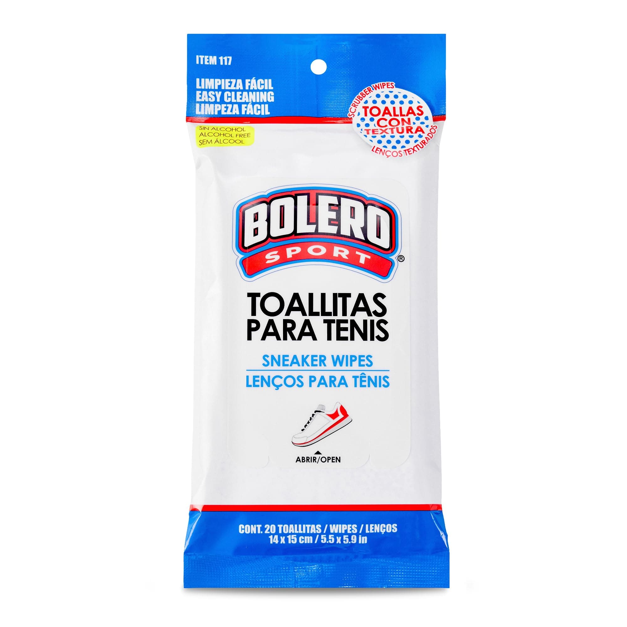 BOLERO | Toallitas Limpiadoras para Tenis 20 Piezas