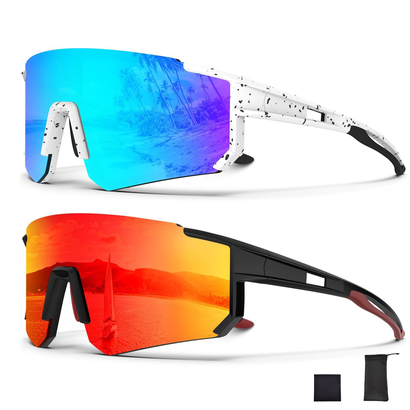 2 Piezas Polarizadas Gafas De Ciclismo Protección