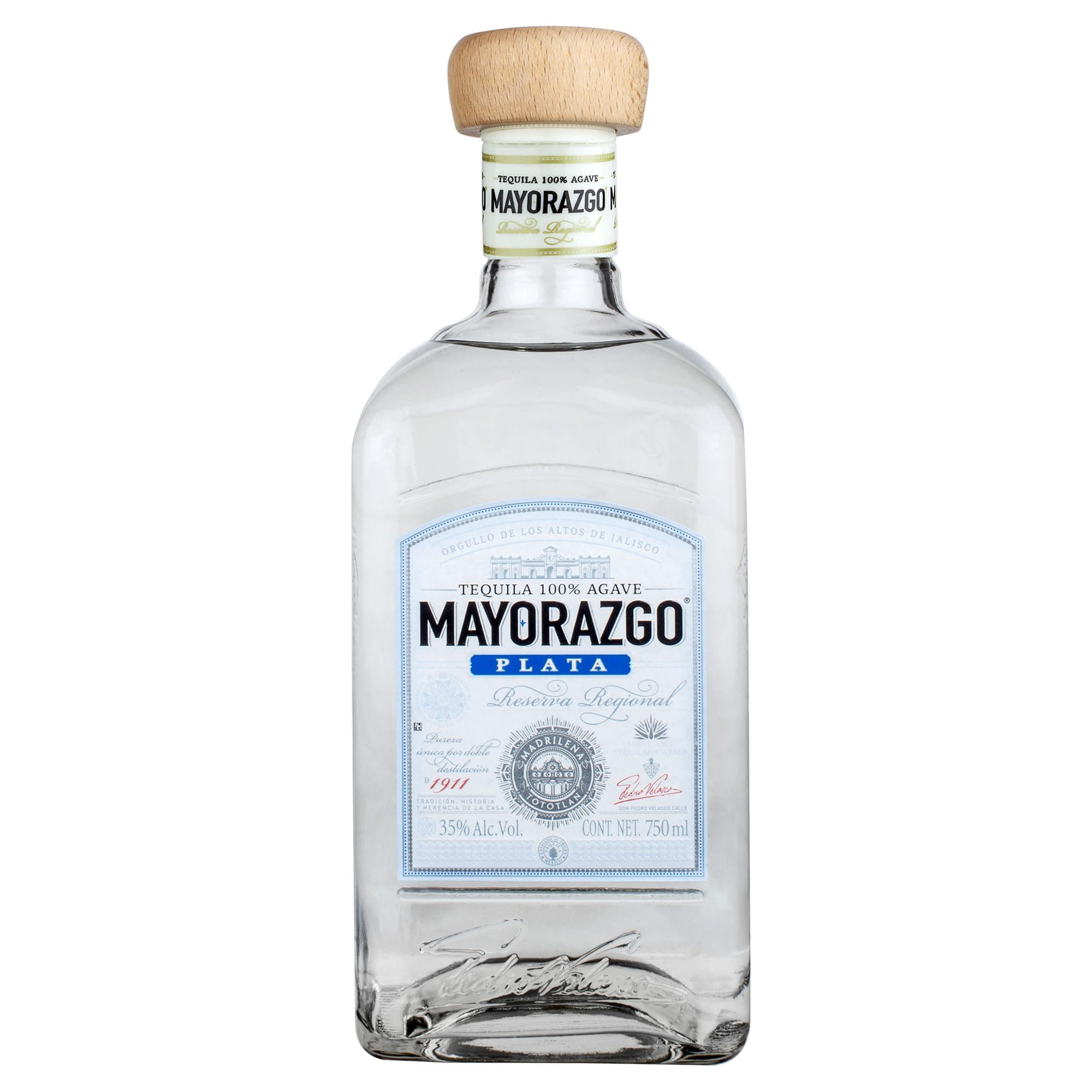 TEQUILA MAYORAZGO PLATA 750 ML