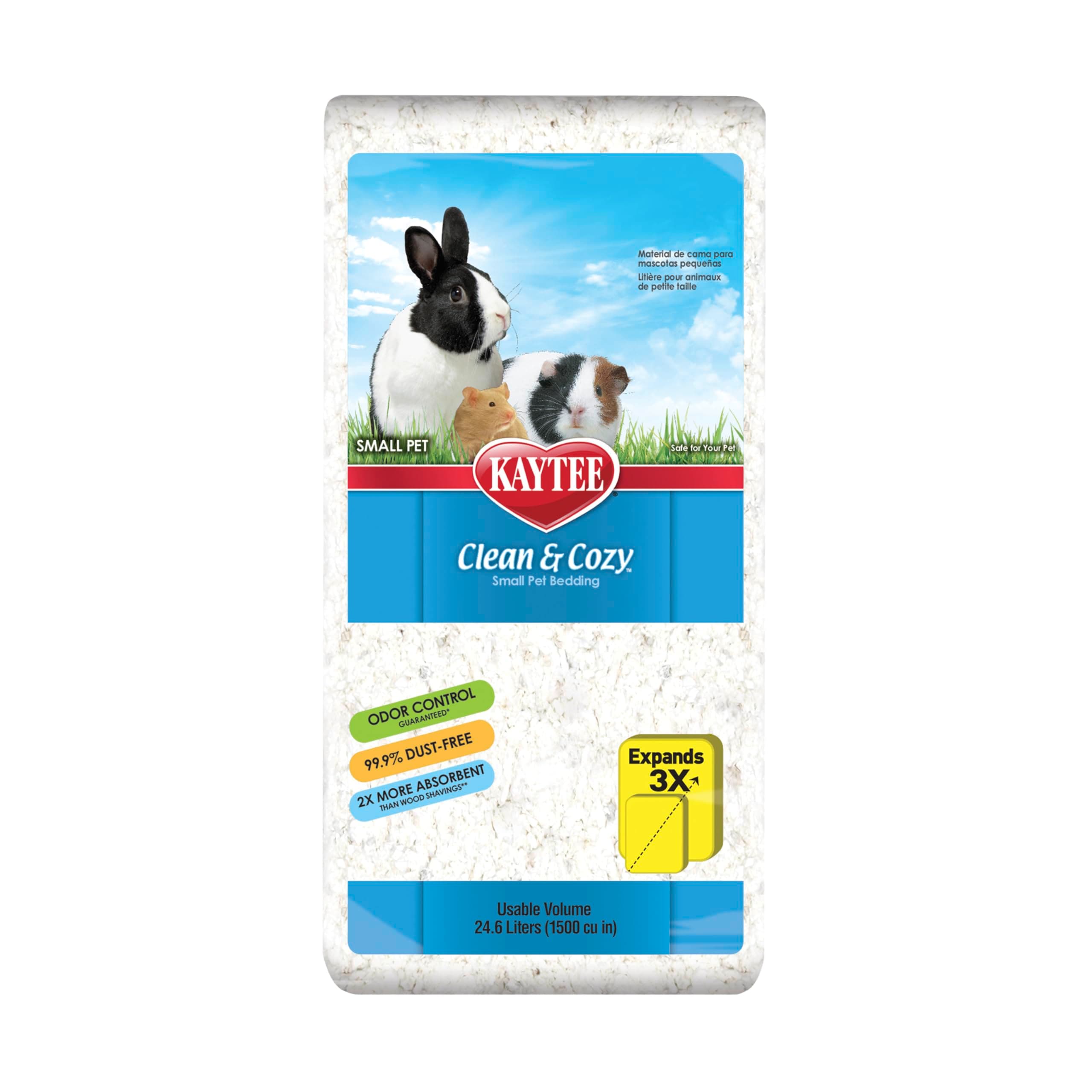 Kaytee - Ropa de cama limpia y acogedora para mascotas pequeñas, 1.500 pulgadas cúbicas
