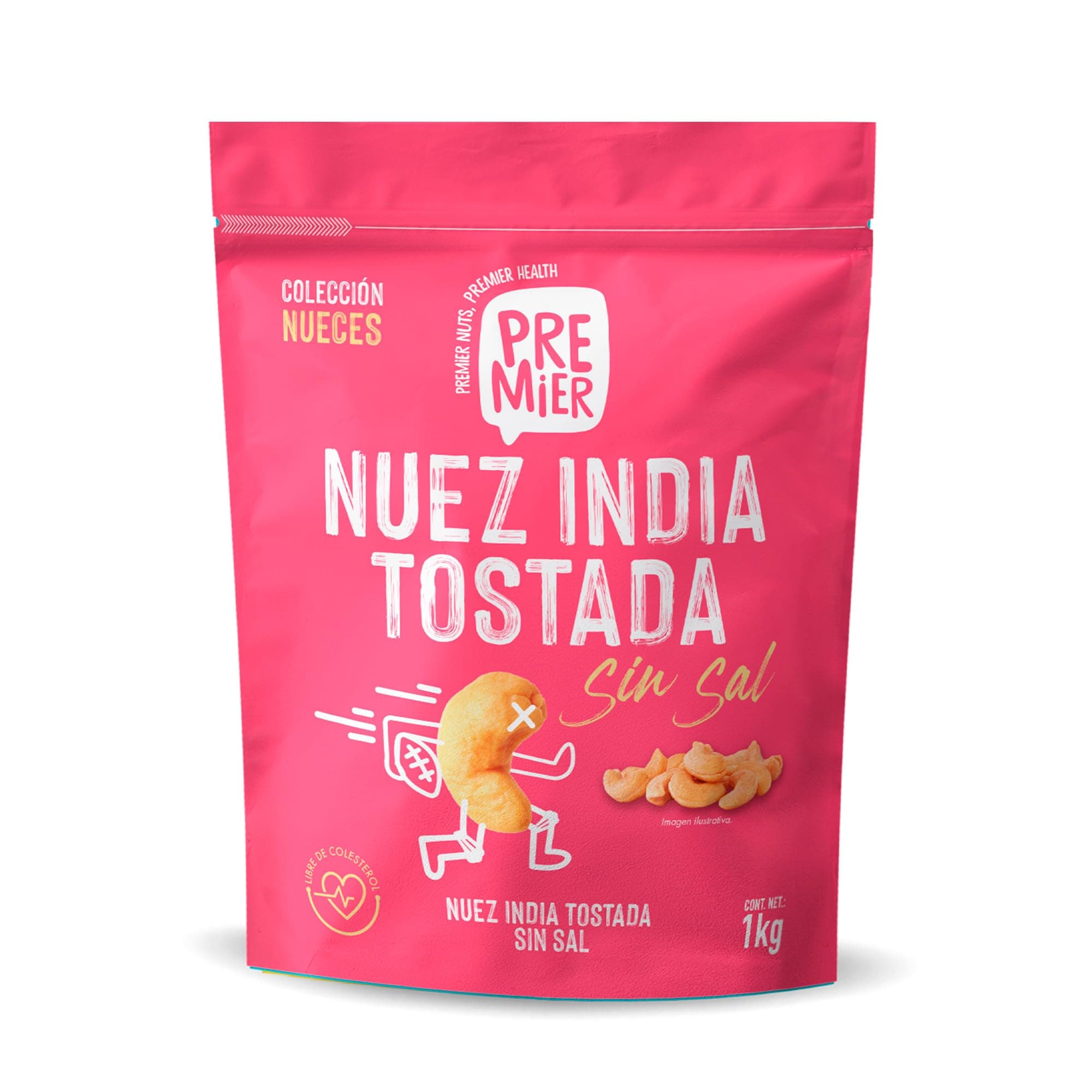 GRUPO PREMIER | Nuez de la India – 1 Kg | Fuente de Proteinas | Snacks sin Azucar – Frutos Secos