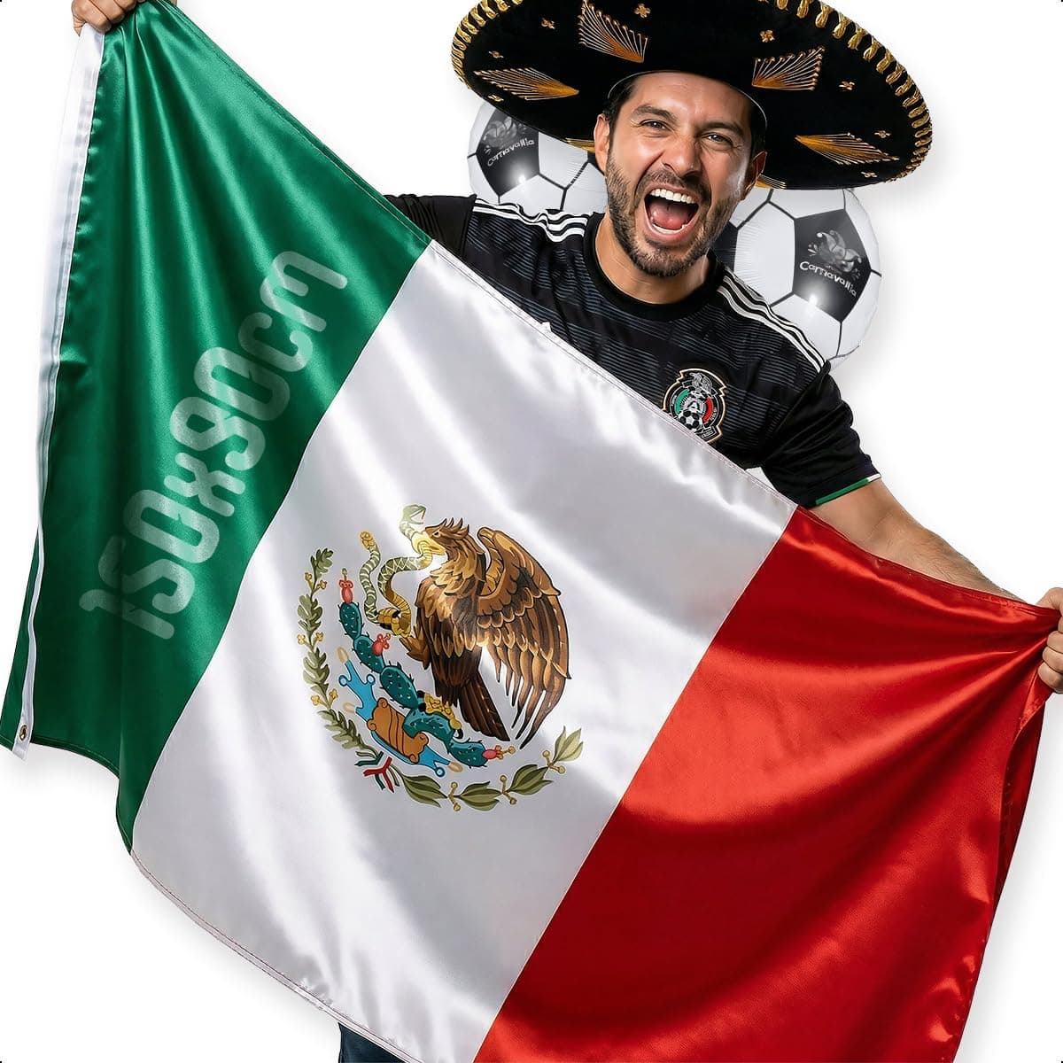 GRUPO CARNAVALLIA Bandera México 90 x 150 cm
