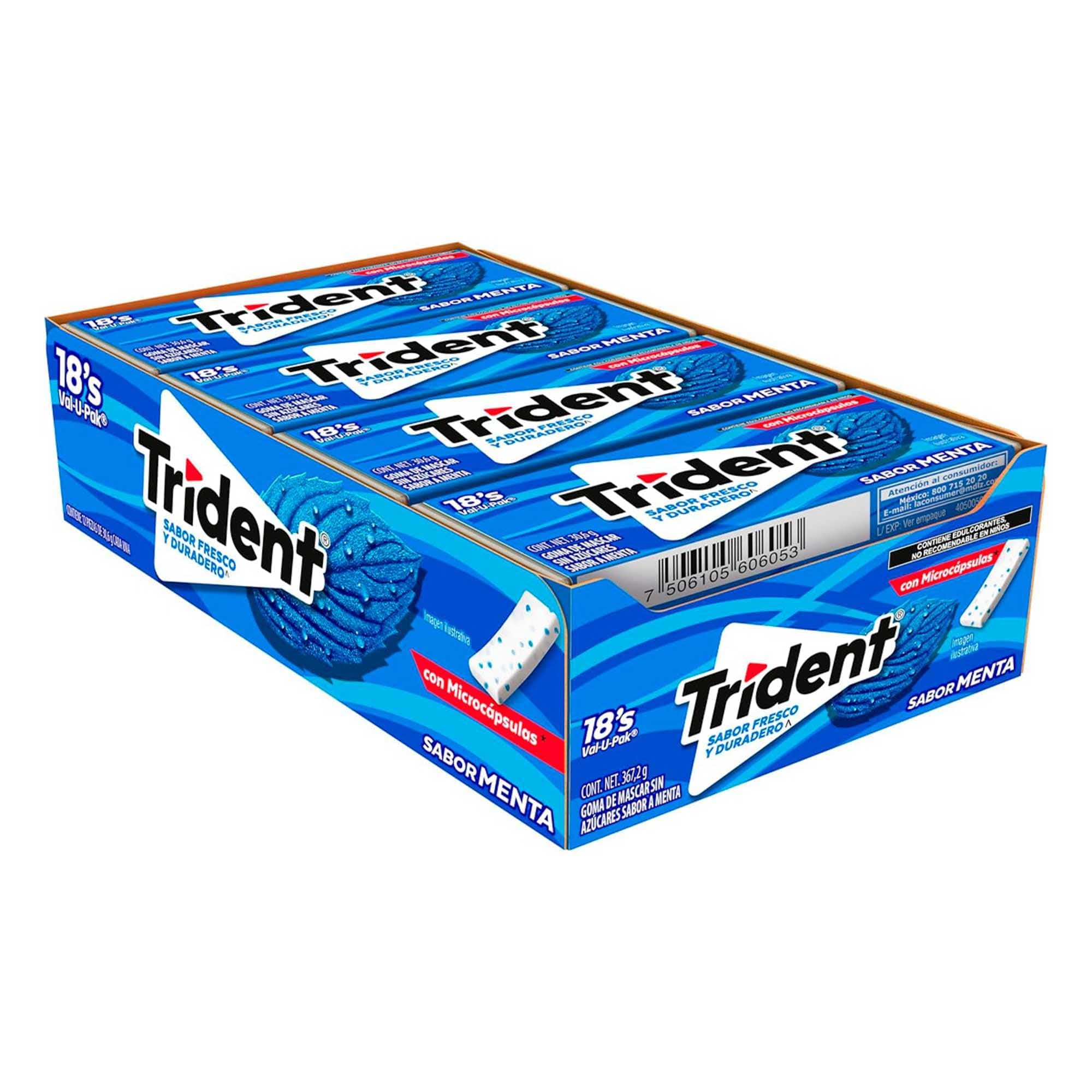 Trident Val-U-Pack Menta, 367.2 Gramos