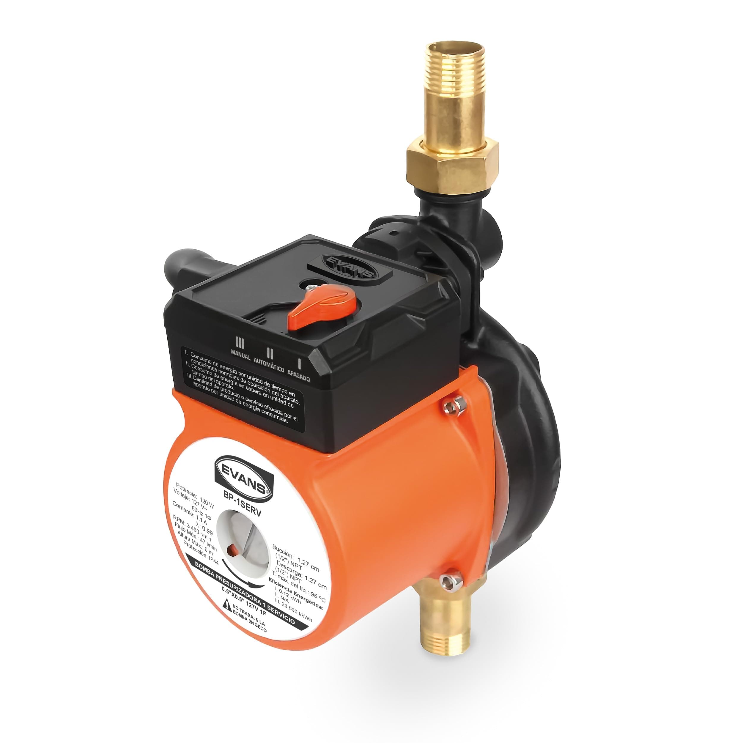 EVANS Bomba Presurizadora 35 L/min 10 m 120W 1/6 HP