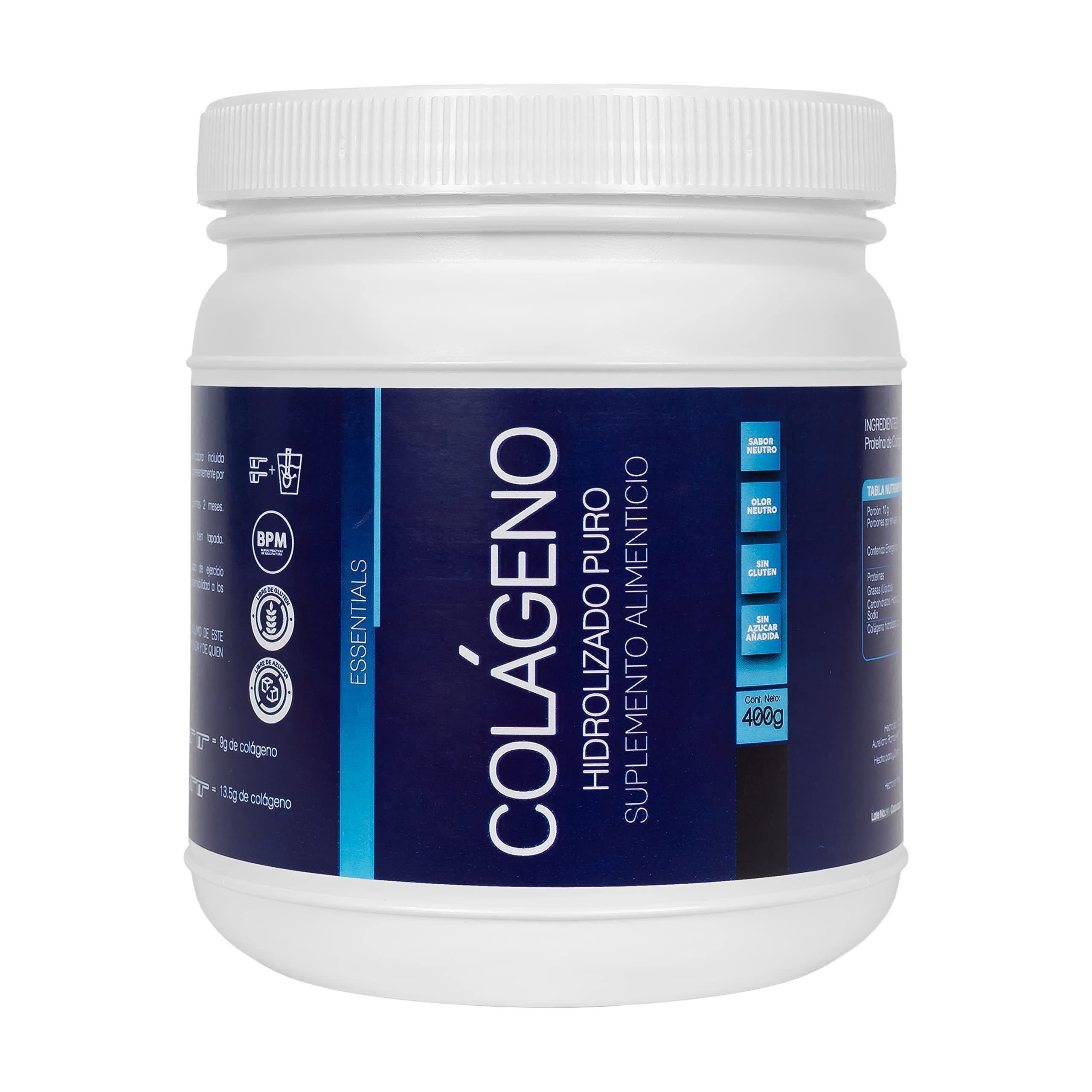 NLS Essentials® | COLÁGENO HIDROLIZADO 100% PURO | Sin sabor | Sin azúcar | Sin aditivos | Incluye