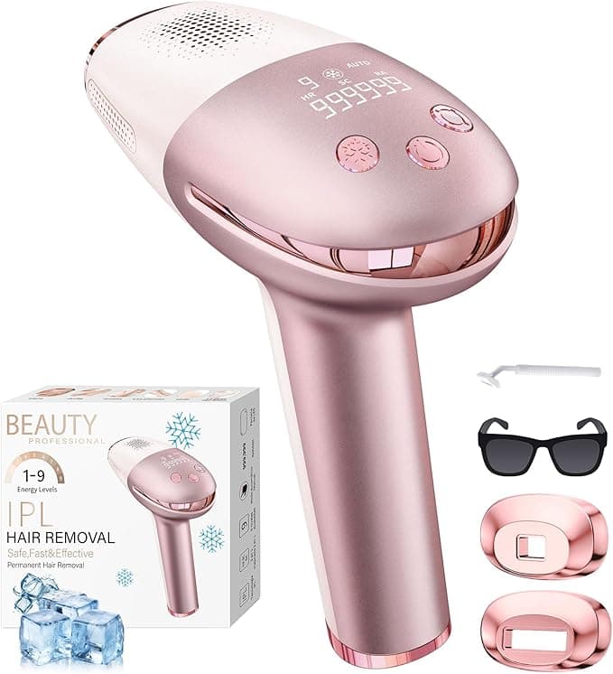 Lasomi 3 en1 IPL Depiladora Láser, 9℃ Dispositivo de depilación indolora IPL Para Mujer