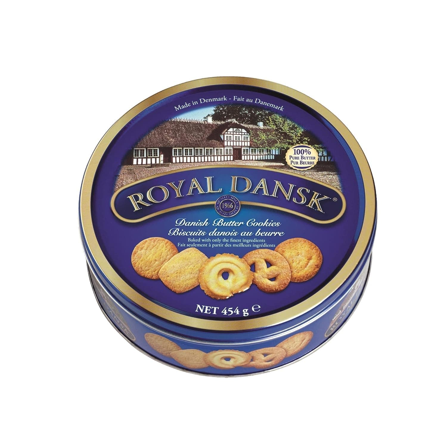 Galletas Danesas de Mantequilla Royal Dansk, 454gr de sabor auténtico y elegante. Ingredientes de
