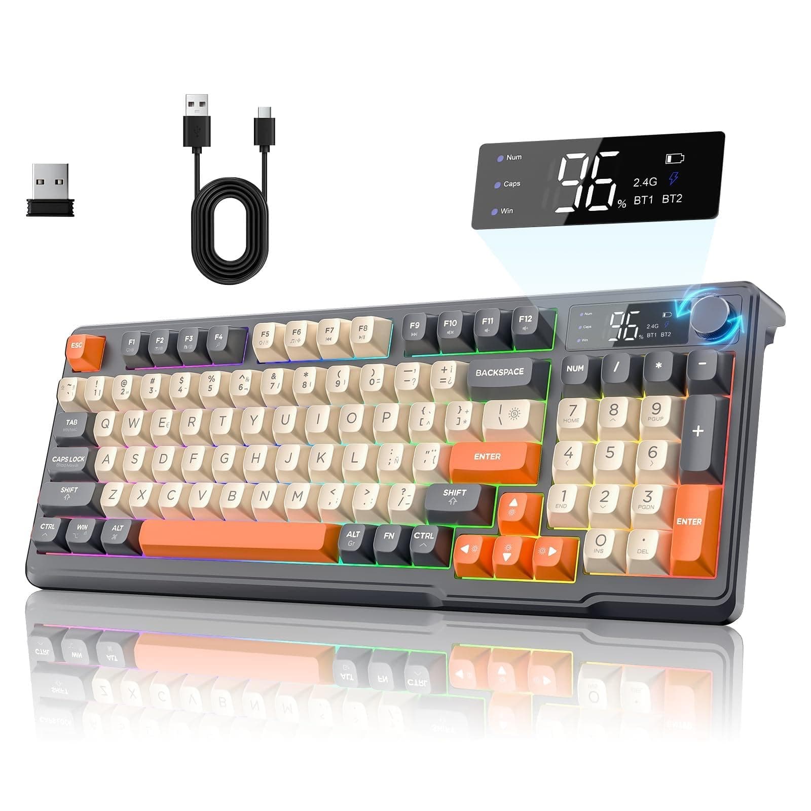 Free wolf M96 Teclado Inalambrico Español