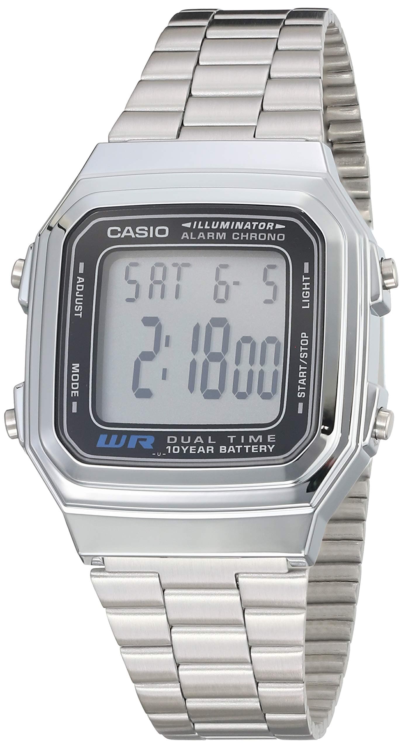 Casio A178WA-1ACF Reloj Digital Unisex, Plateado