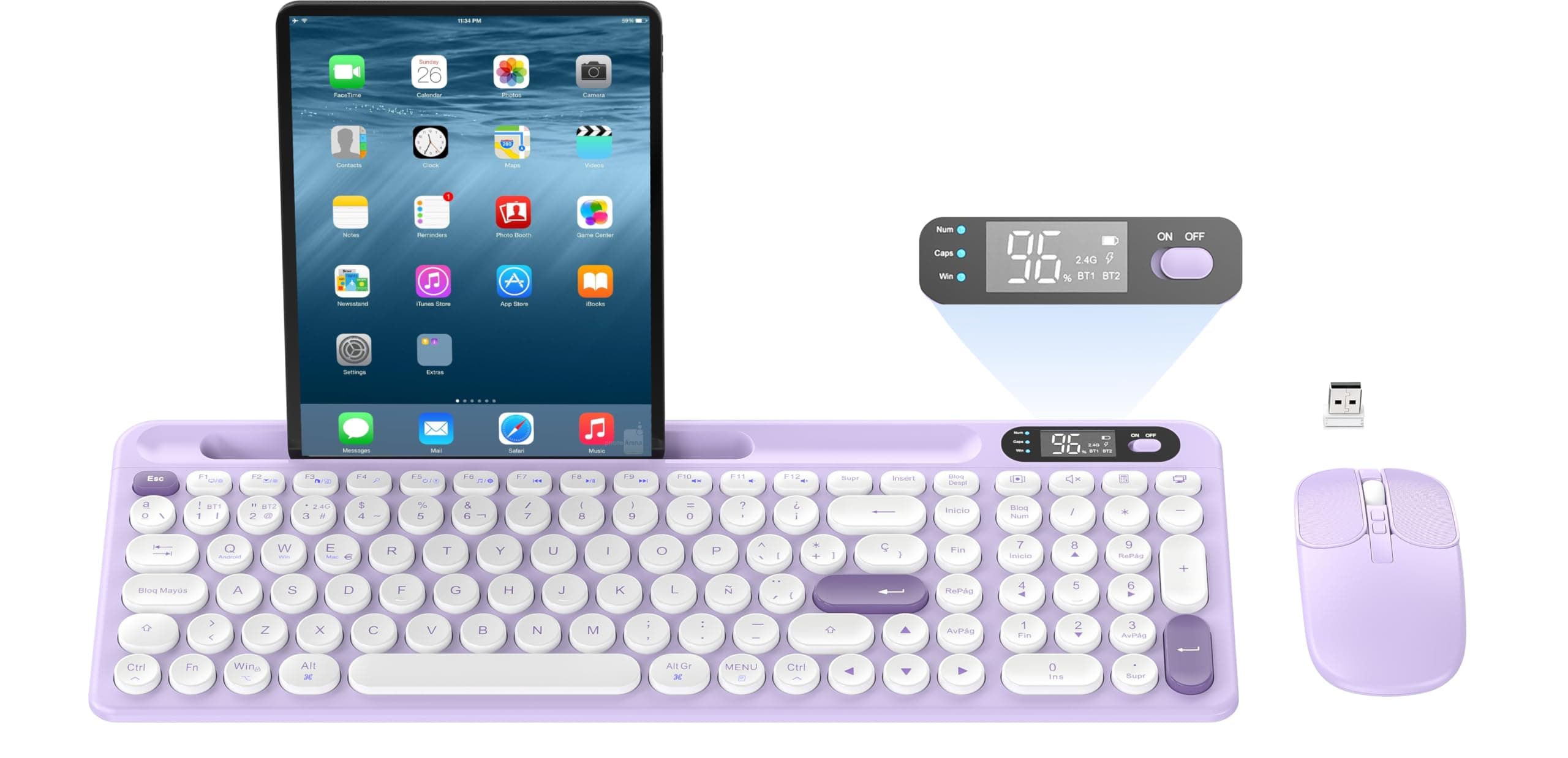 E T EASYTAO Teclado y Mouse Inalámbrico